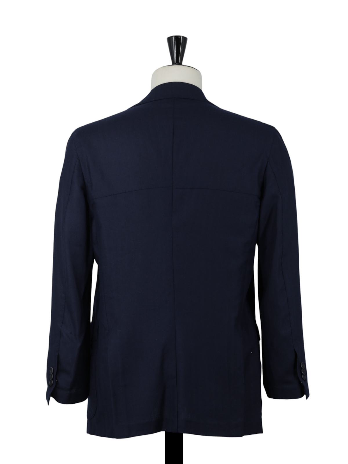 Orazio Luciano Navy Cashmere & Silk Safari-Style Herringbone Jacket