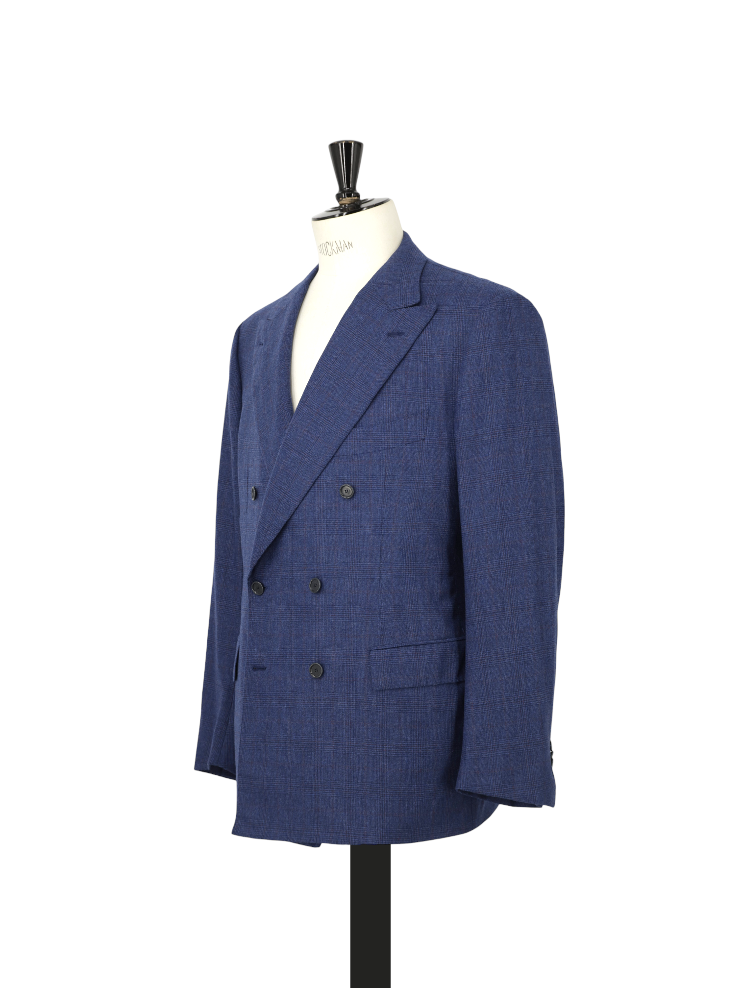 Cesare Attolini Blue & Red Super 170's & Cashmere Double Breasted Glenplaid Suit
