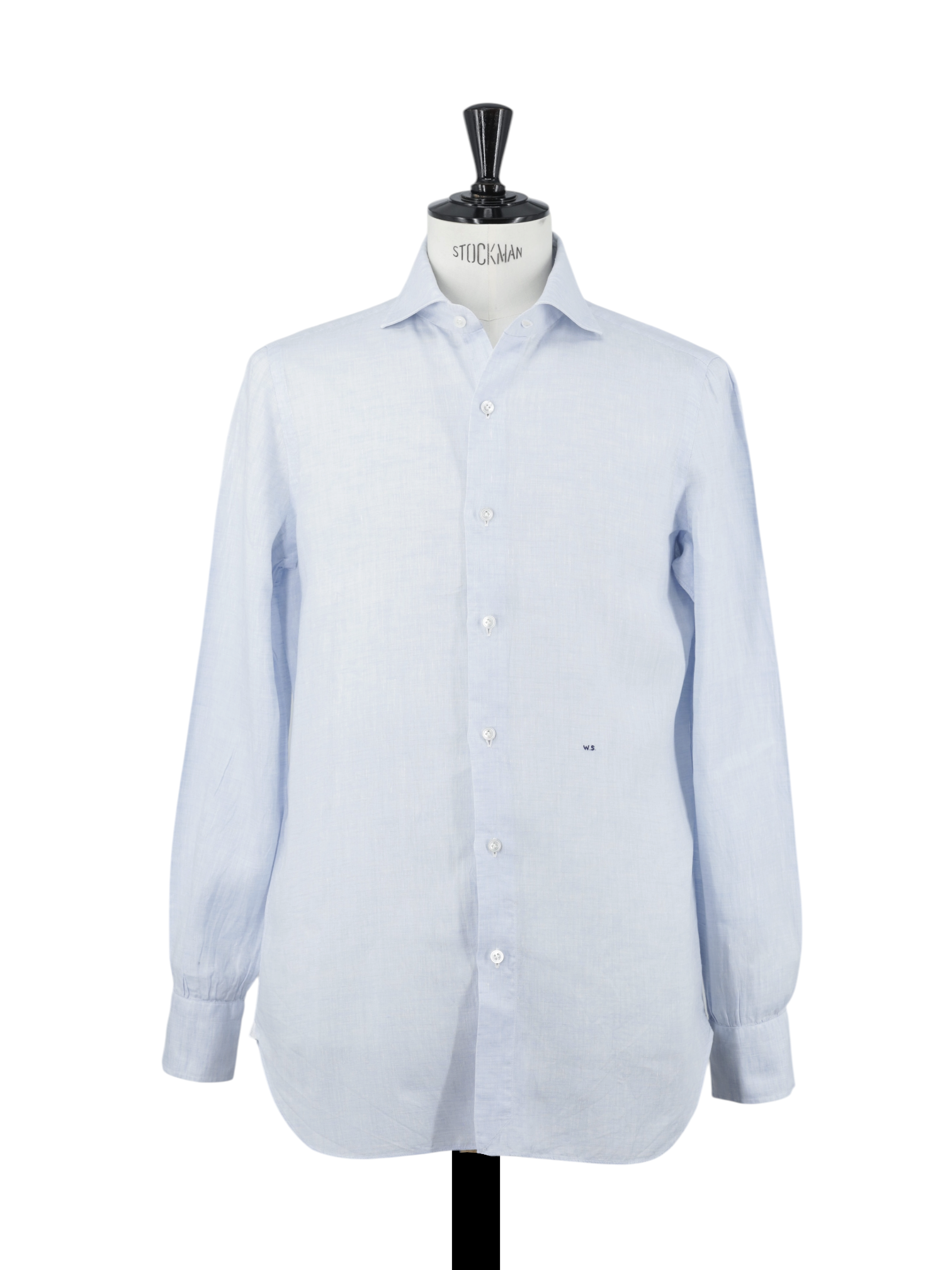 Finamore Ice-Blue Pure Linen Eduardo Summer Shirt