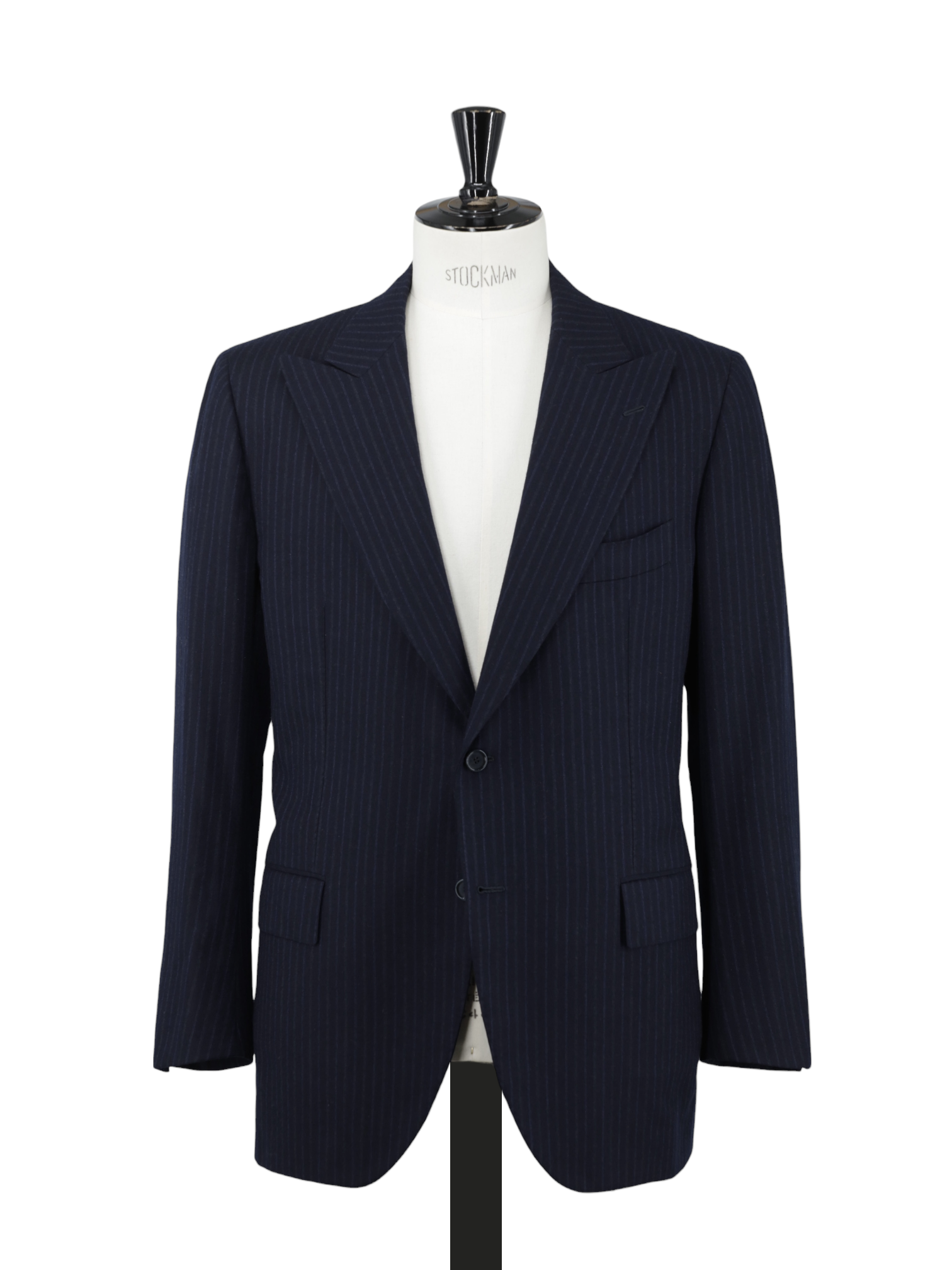 Cesare Attolini Navy Pure-Cashmere Shadow-Stripe Sartorial Winter Suit