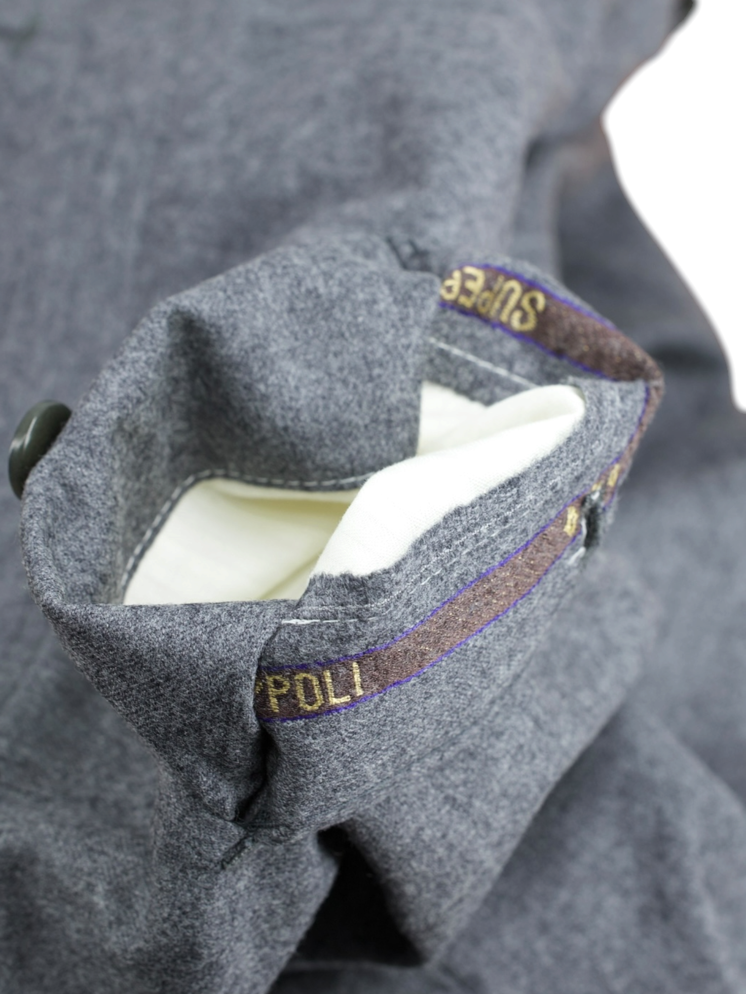 Sartoria Voglio Grey Wool-Flannel "Caccioppoli" Sartorial Trousers