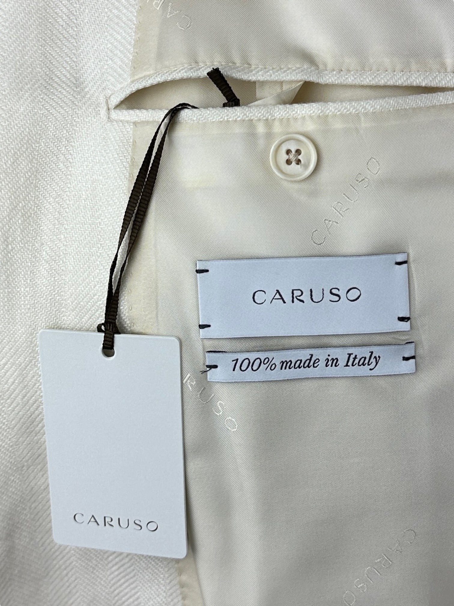 Caruso Off-White Aida Herringbone Jacket