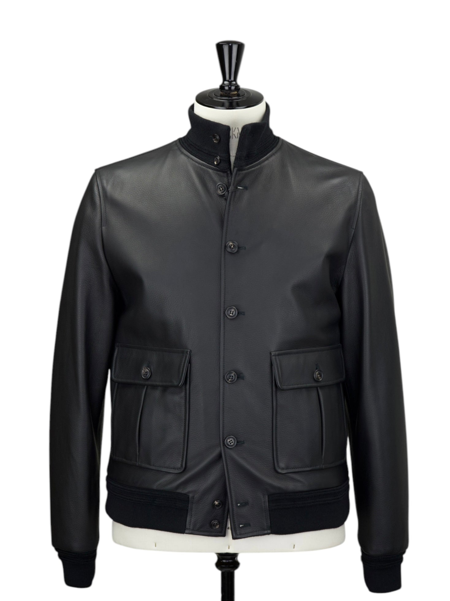 Valstar x Loro Piana Black Leather & Cashmere Lining Valstarino Jacket