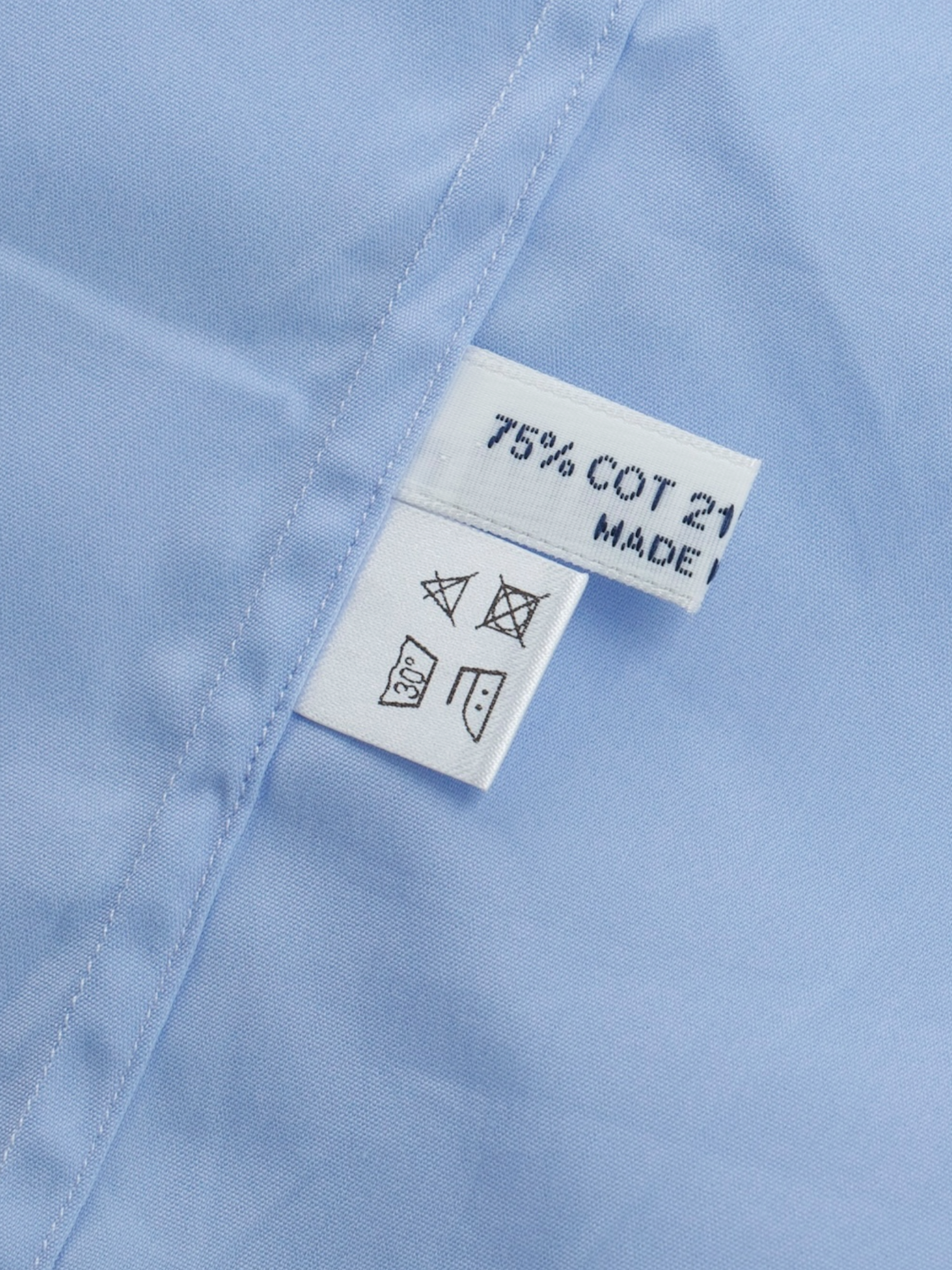 Fray Light Blue Wool-Stretch French-Cuff Button-Down Shirt