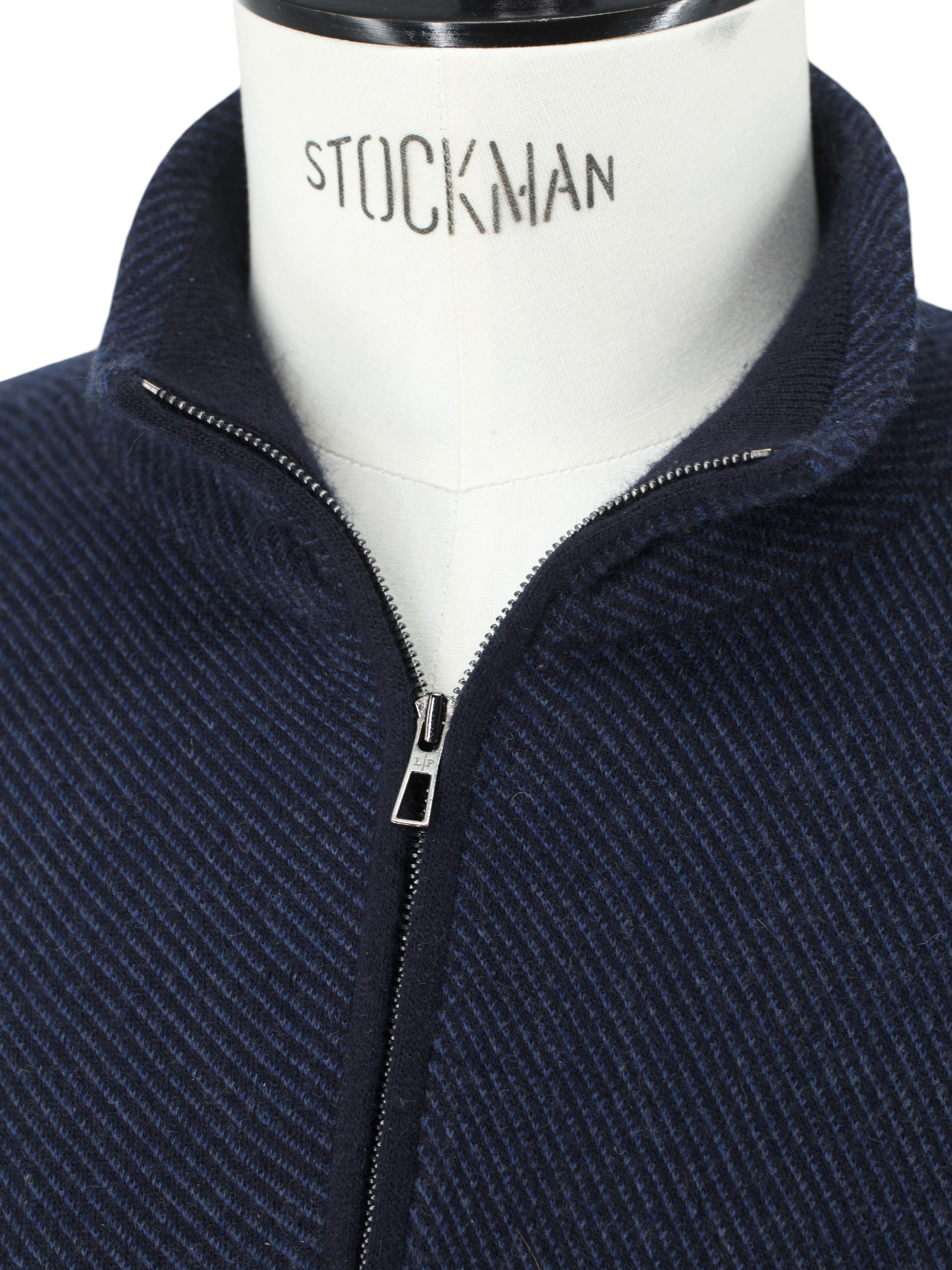 Loro Piana Steel Blue Pure-Cashmere Roadster Pull Half-Zip Sweater