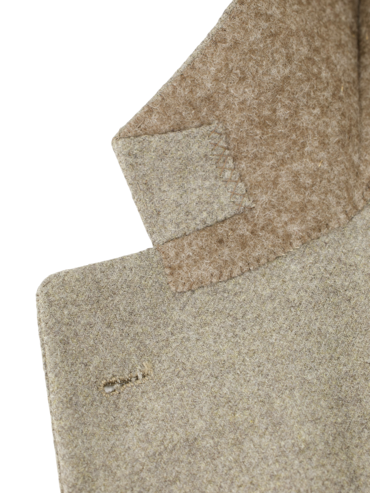 Orazio Luciano Oatmeal Wool & Cashmere Twill Jacket