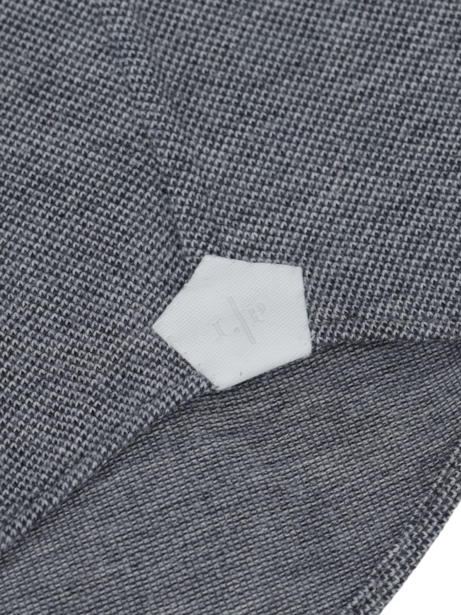 Loro Piana Grey Cotton Piqué Knitted Popover Shirt