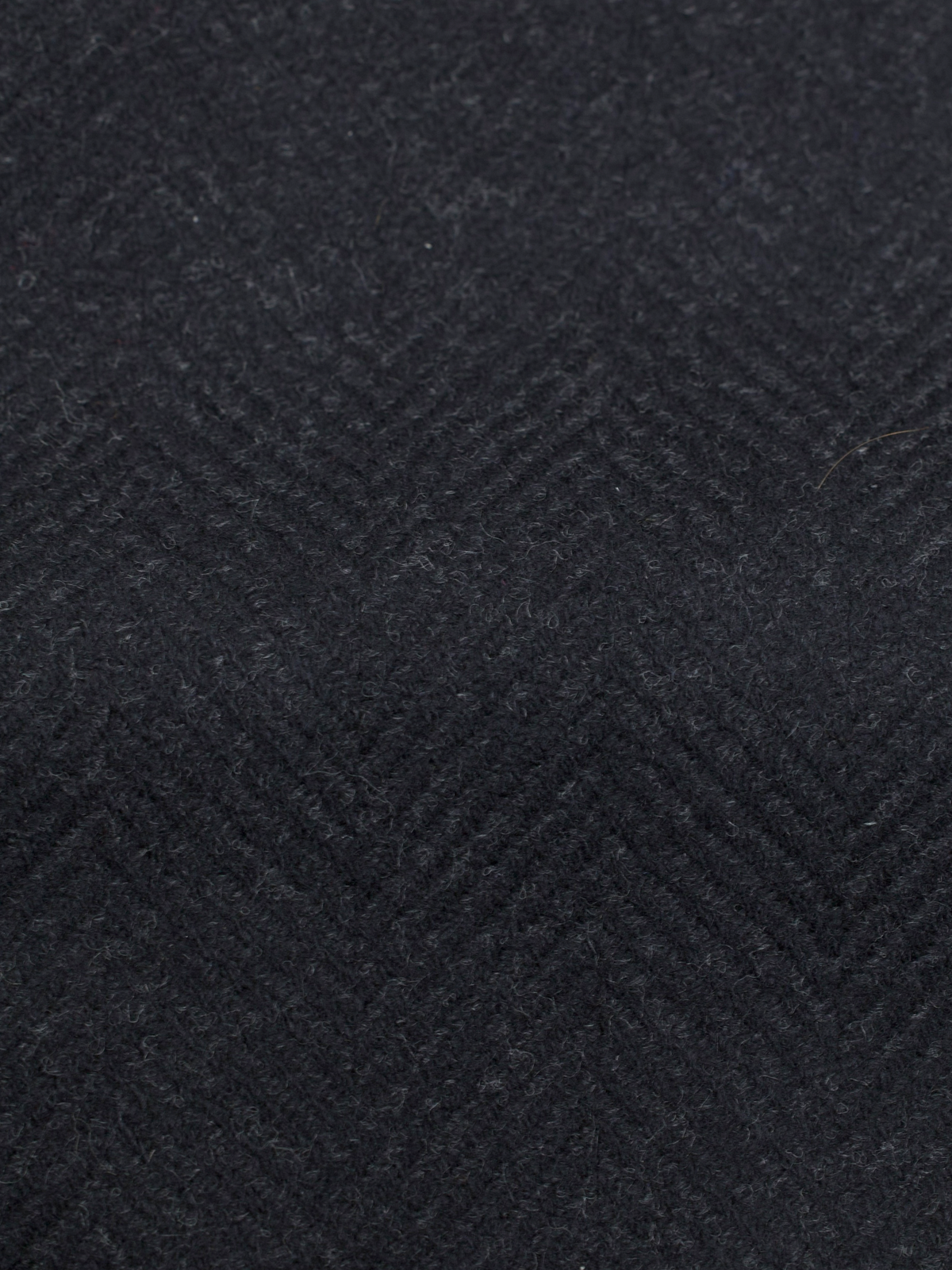Pal Zileri Dark Grey Wool-Cashmere & Fur-Collar Herringbone Overcoat
