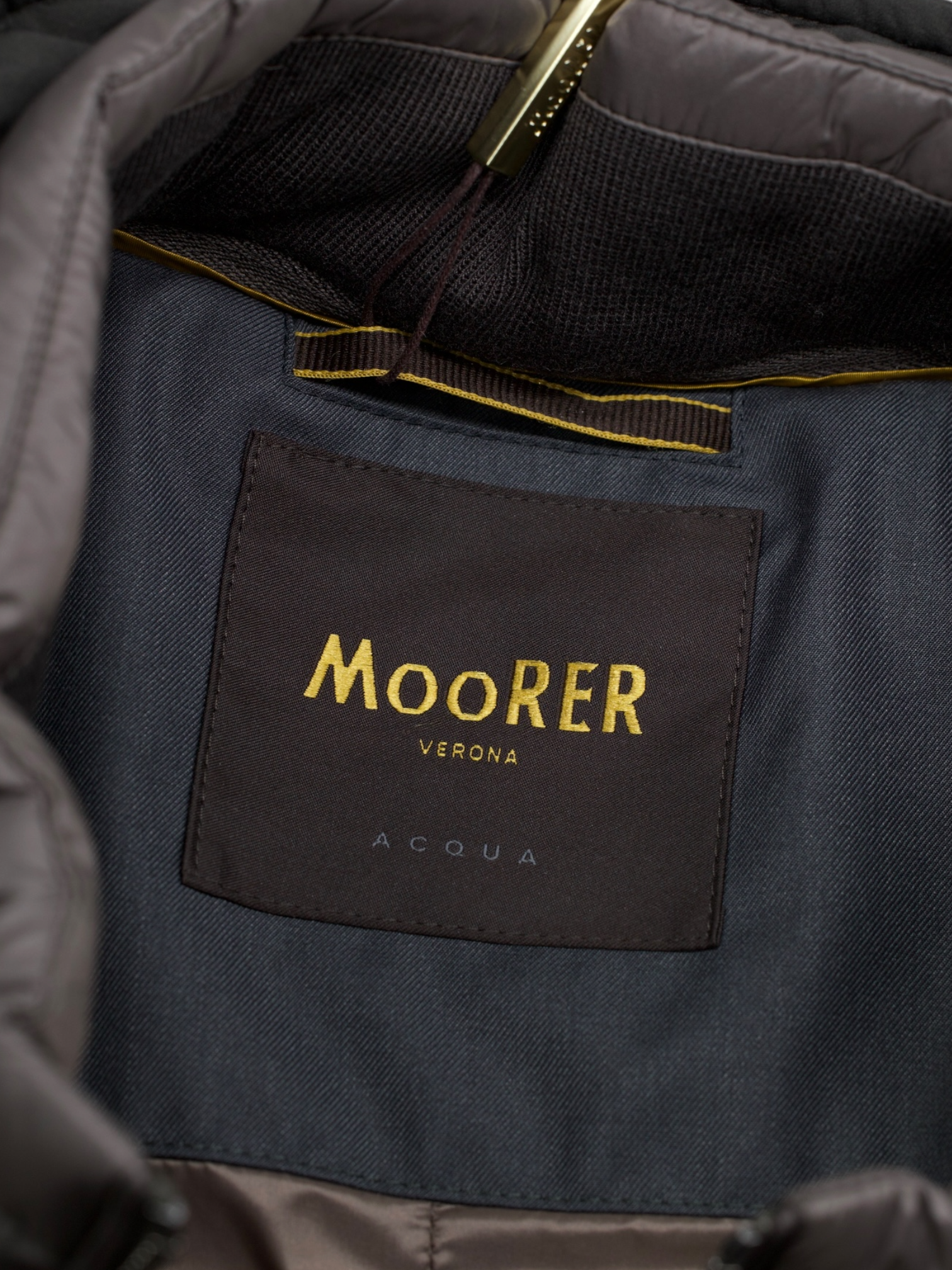 MooRER Dark Olive Goose-Down Padded Calegari-KN Coat