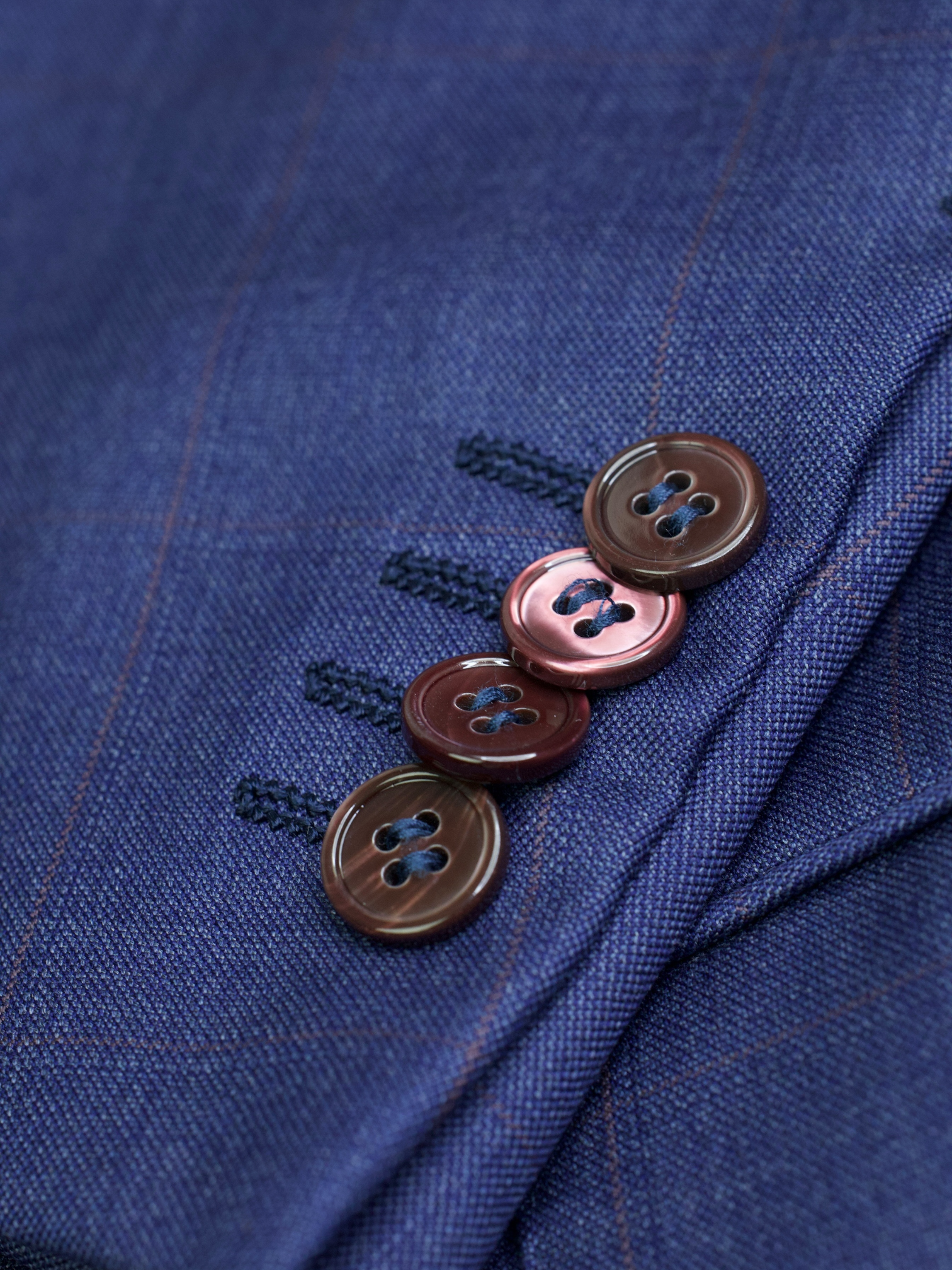 Ermenegildo Zegna Blue "Multiseason" Wool Pinstripe Suit