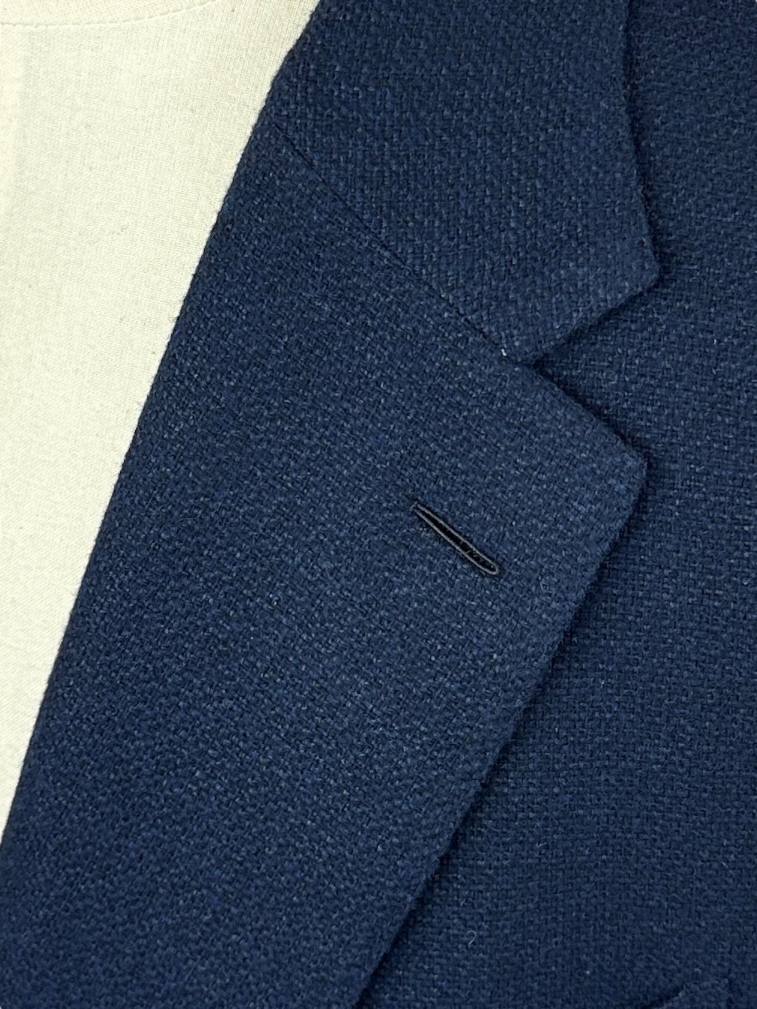 Caruso Navy Wool, Linen & Cashmere Tosca Jacket