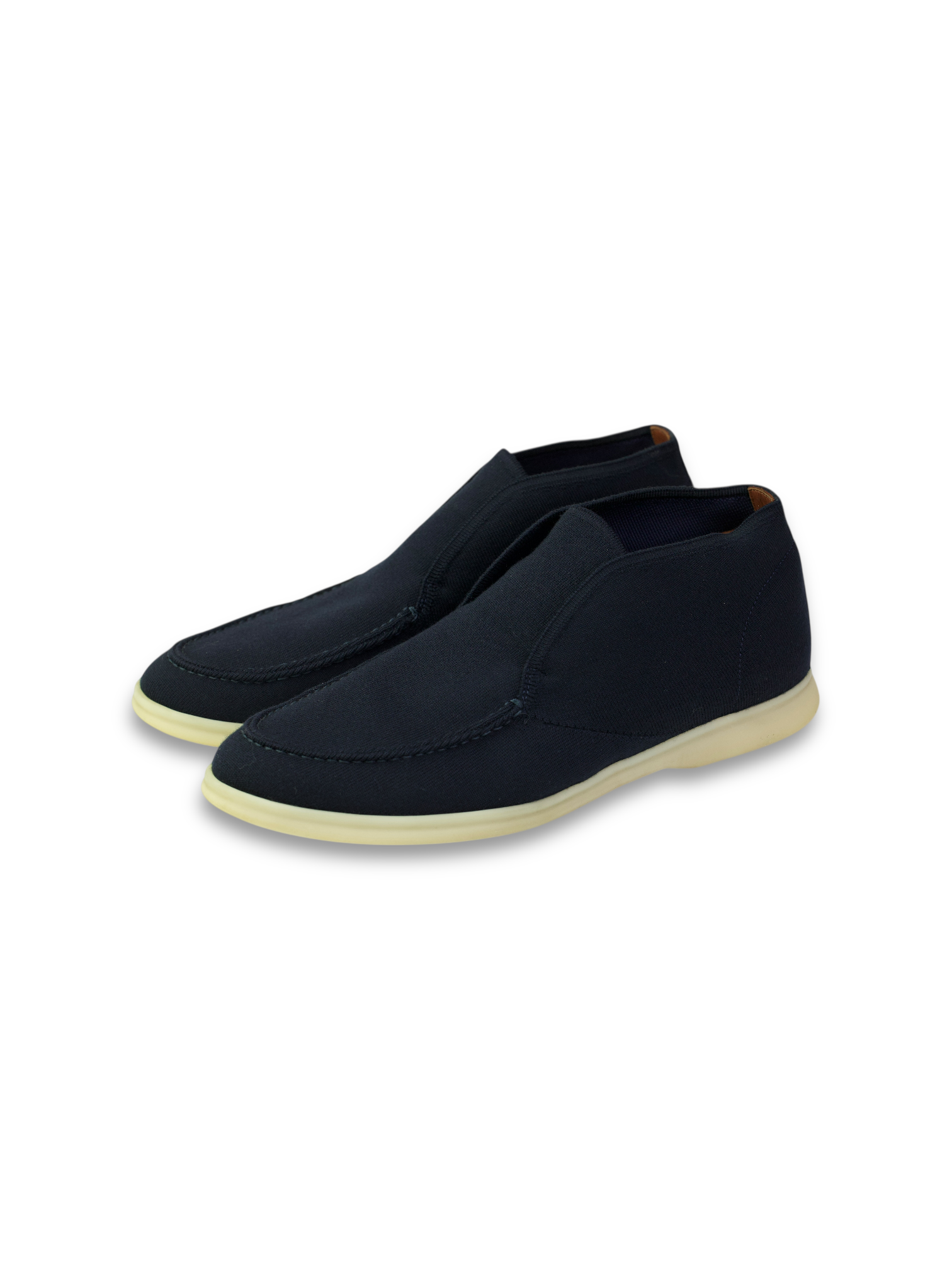 Loro Piana Navy Wish® Wool Open Knitted Walk Ankle Boot