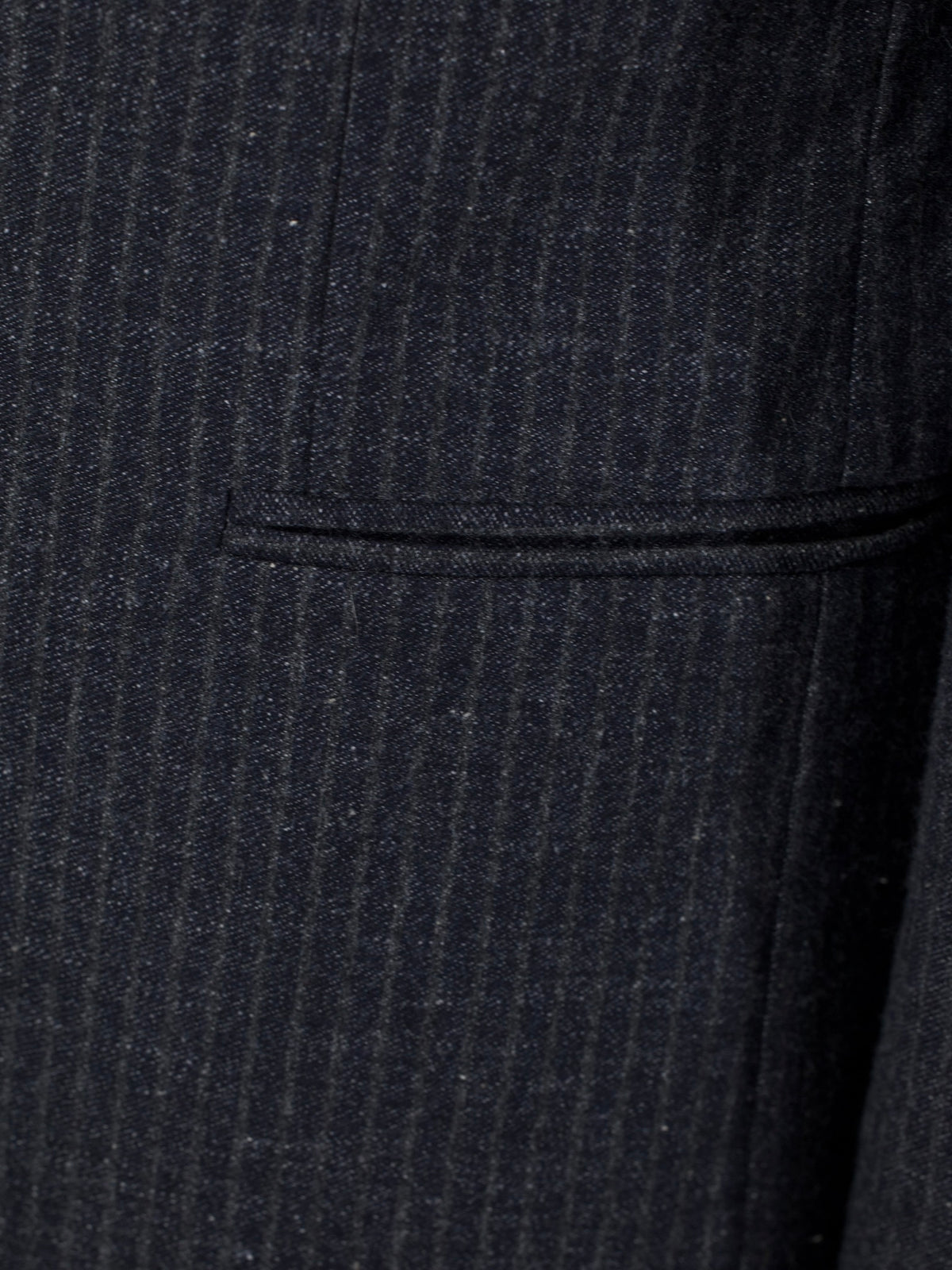 Luigi Borrelli Grey Brushed Wool, Cotton & Linen Double-Breasted Pinstripe Jacket