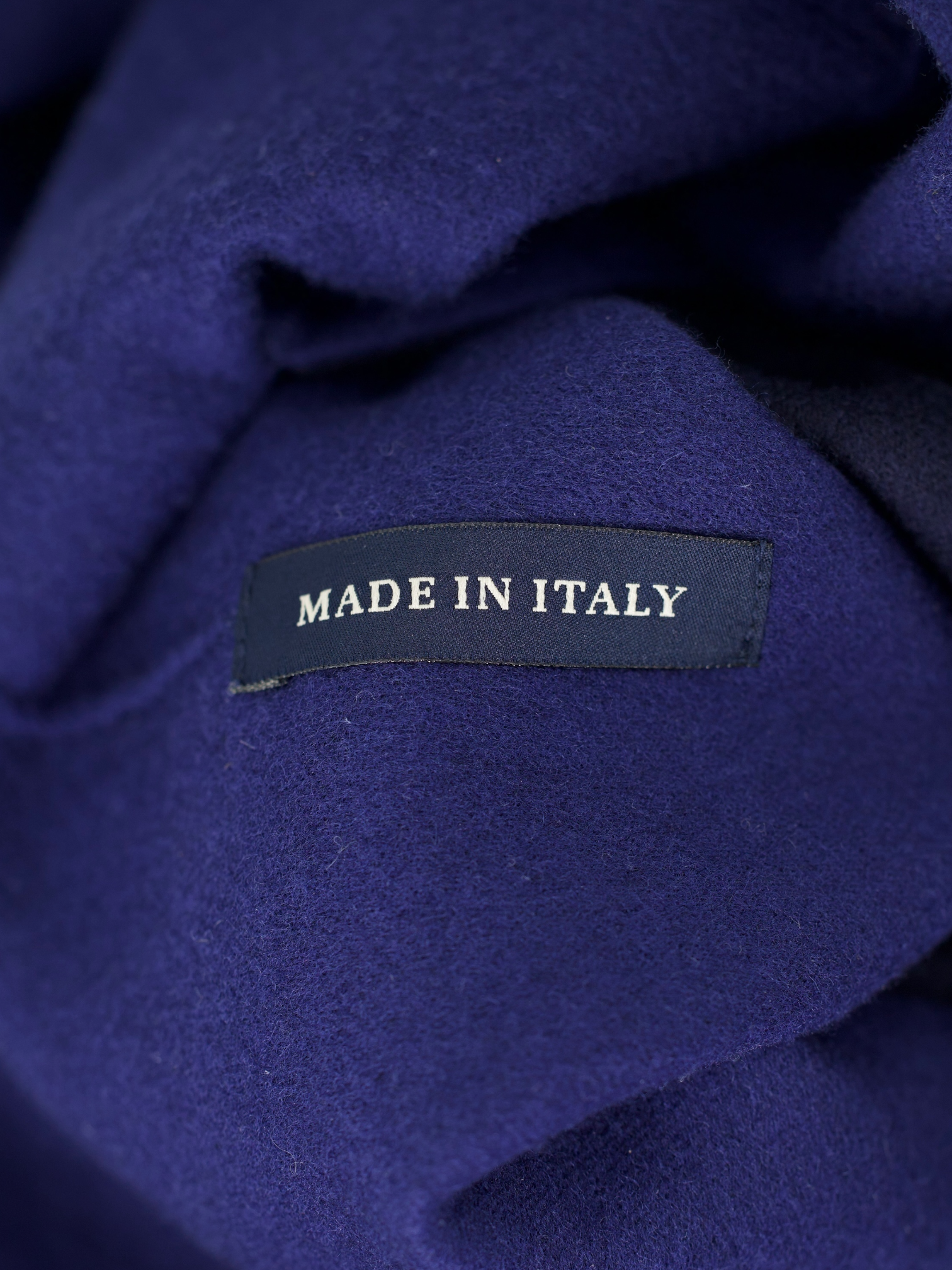 Lardini Navy Double-Faced "Capolavoro" Wool Unlined Overcoat
