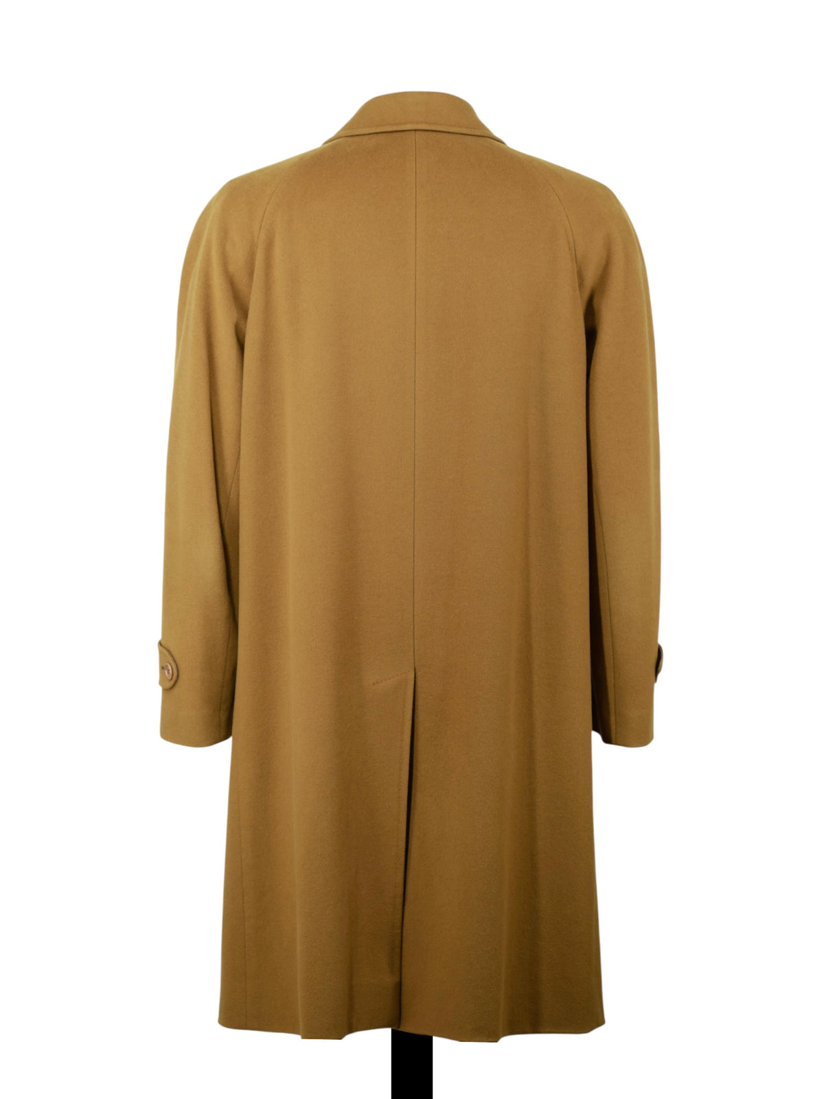 Canali Caramel Brown Vintage Wool & Cashmere Balmacaan Overcoat