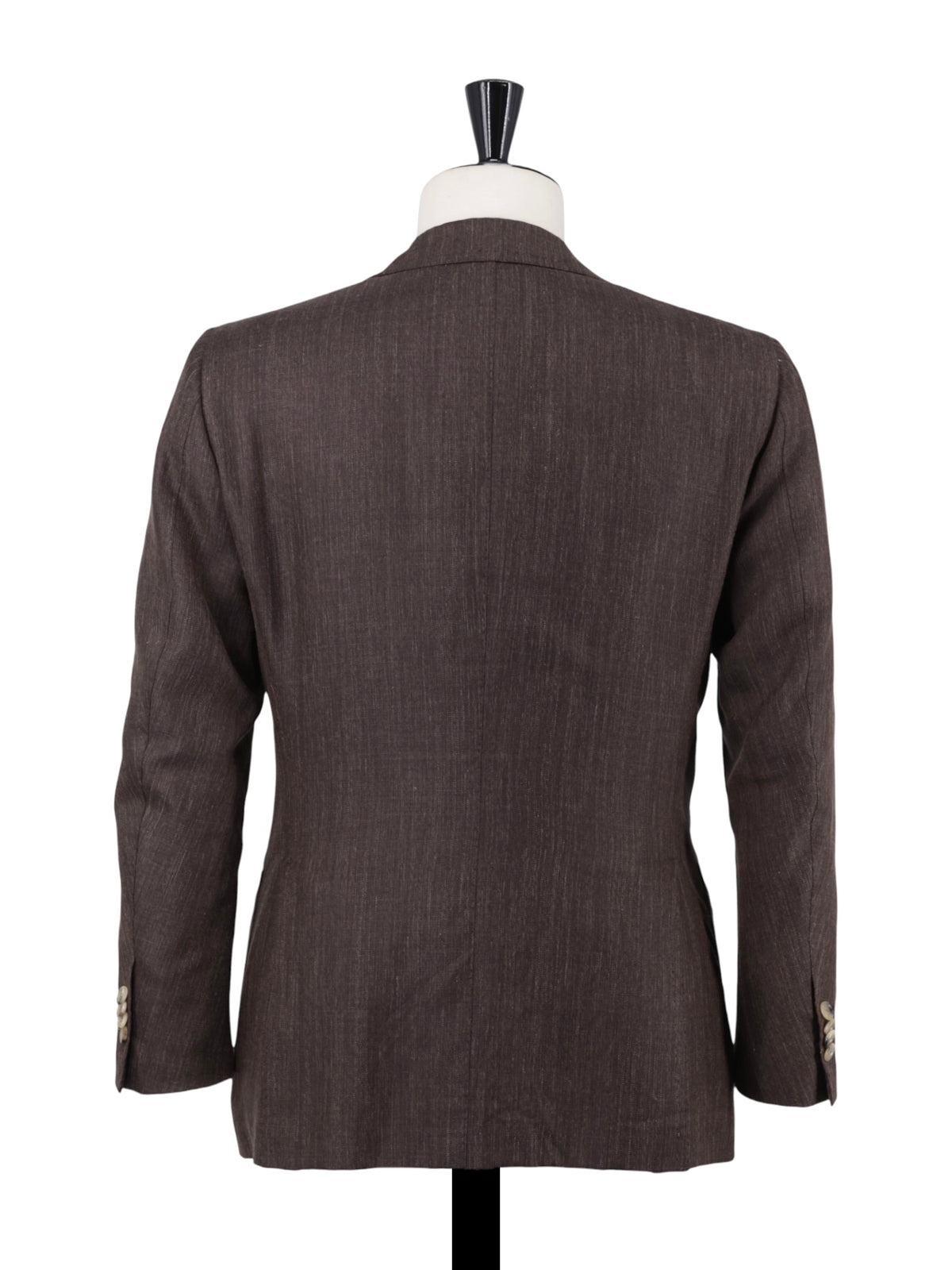 Cesare Attolini Castagne Brown Wool, Silk & Linen Melange Jacket