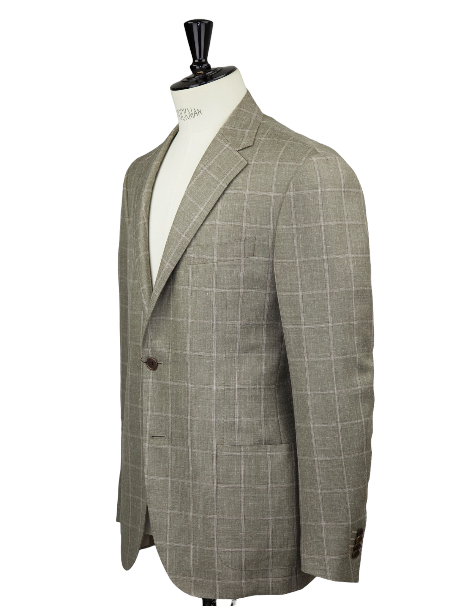 Corneliani Taupe Windowpane Jacket