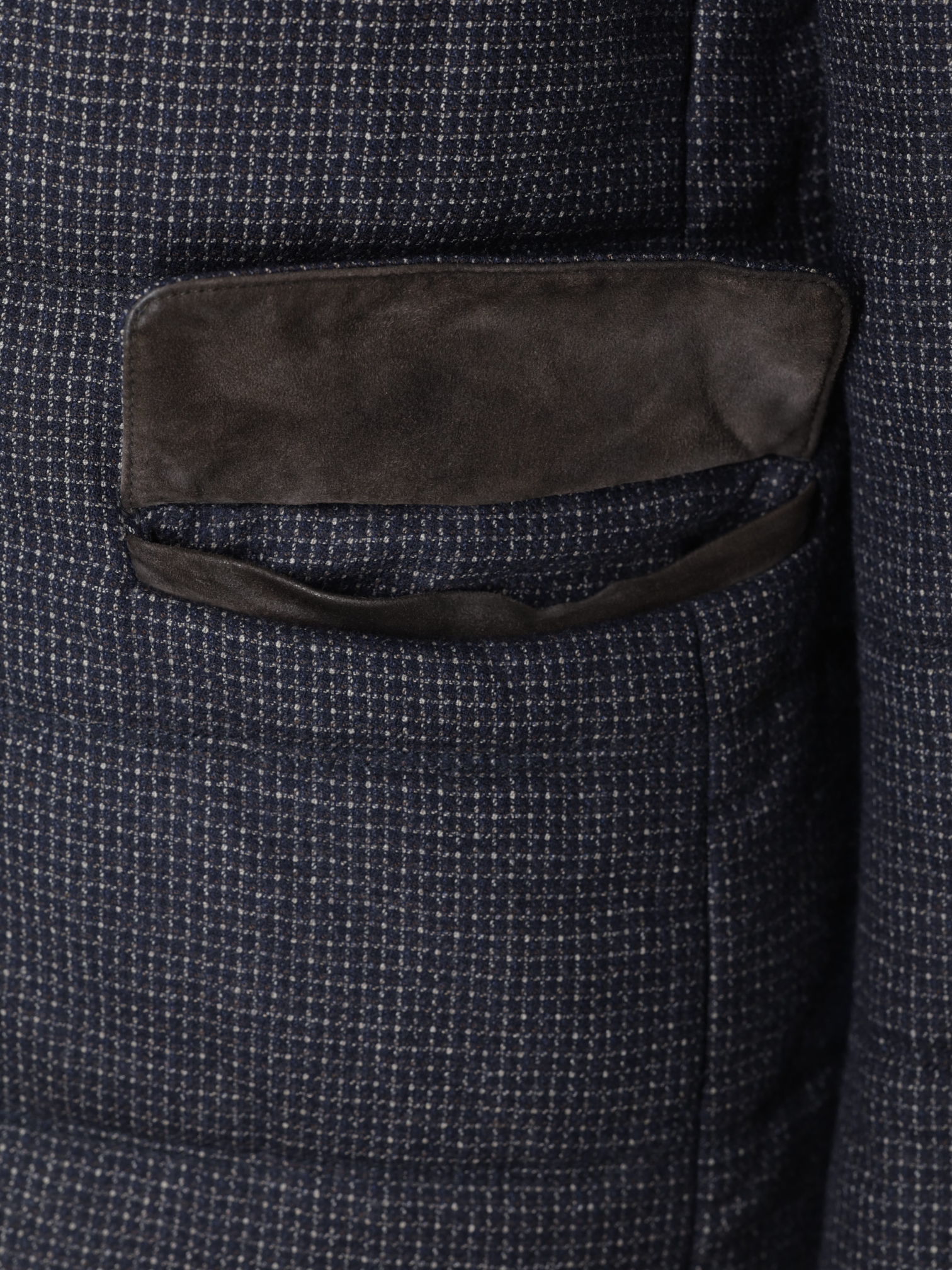 Brioni Dark Blue Wool Rain-System® Micro-Pattern Padded Jacket