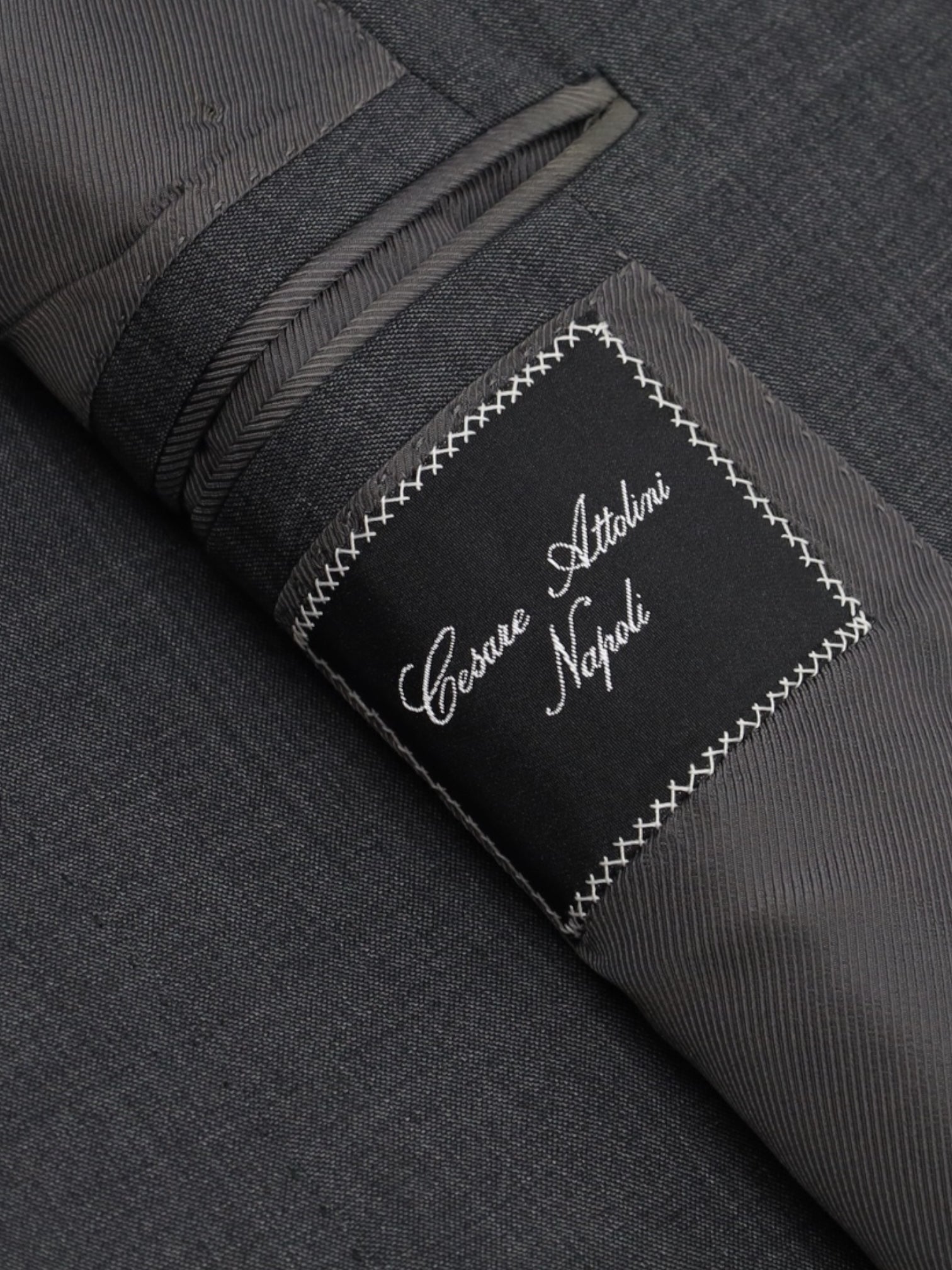 Cesare Attolini Grey Sharkskin Suit