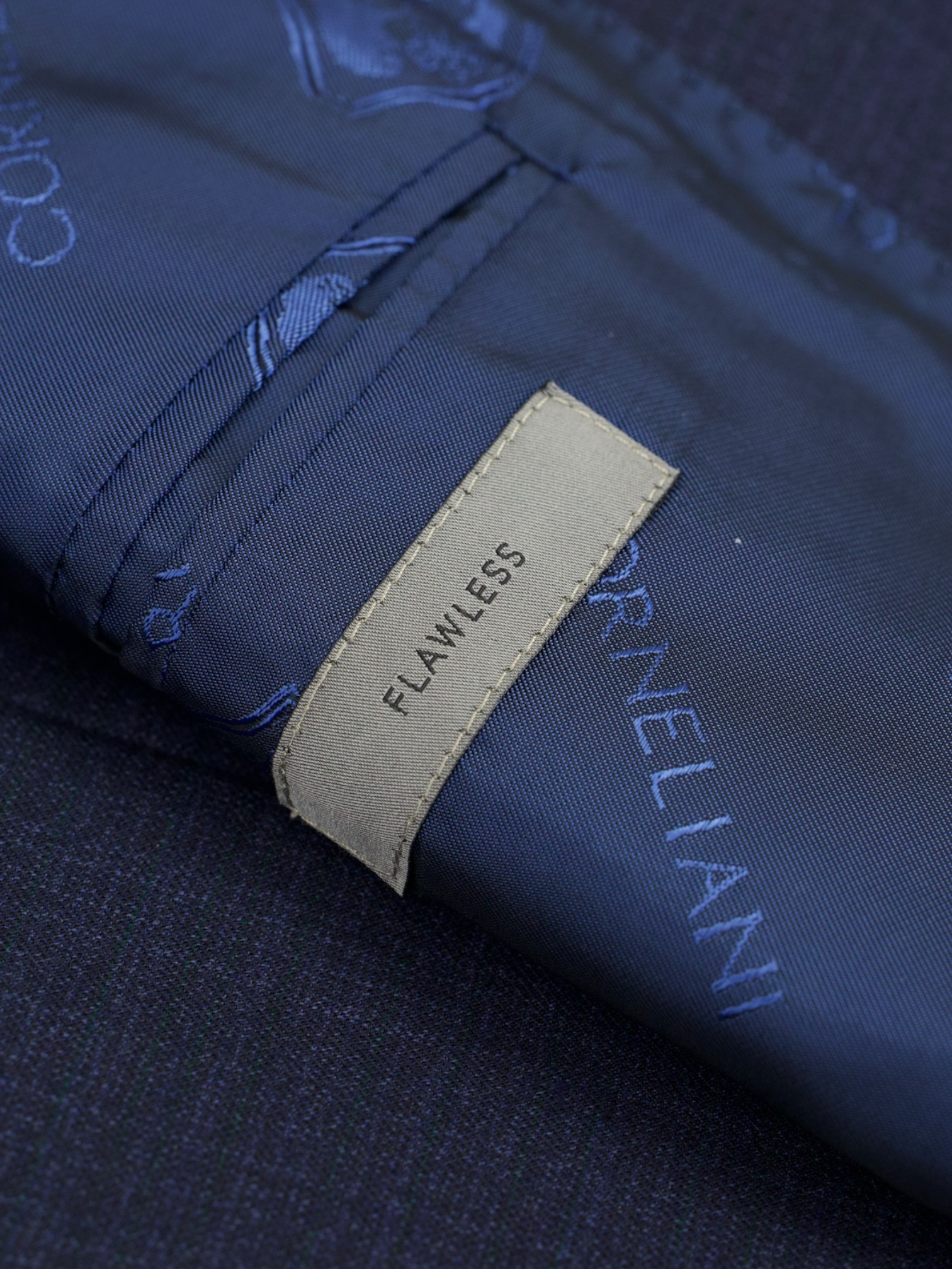 Corneliani Dark Blue Fine-Wool "Flawless" Micro-Check Suit