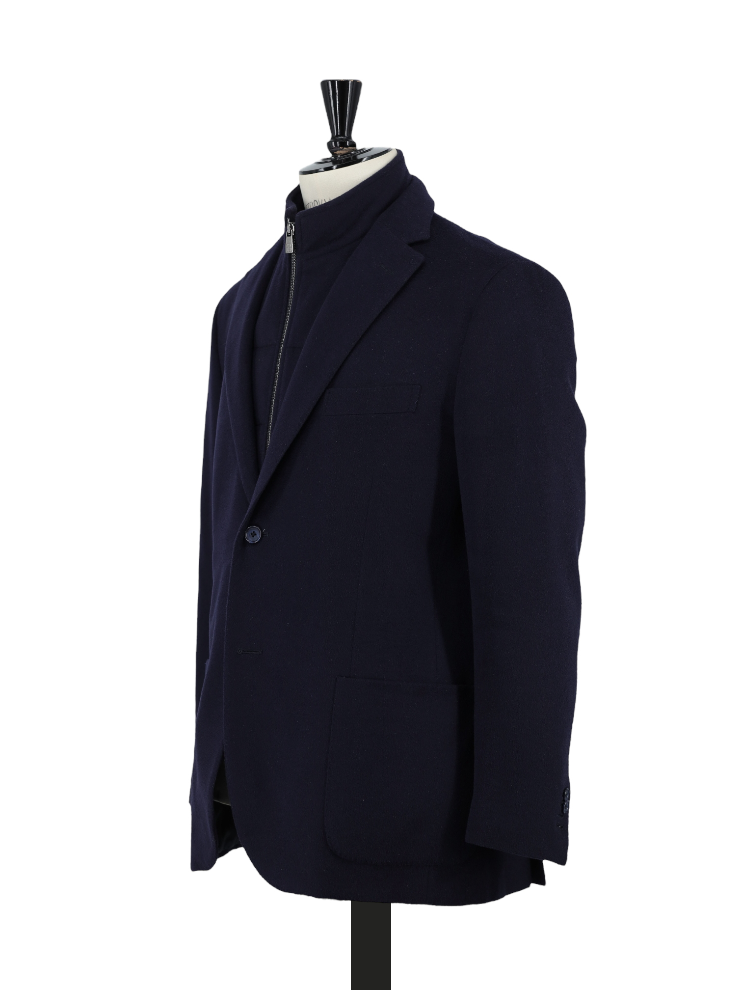 Corneliani Navy Virgin-Wool Vespa Coat Jacket
