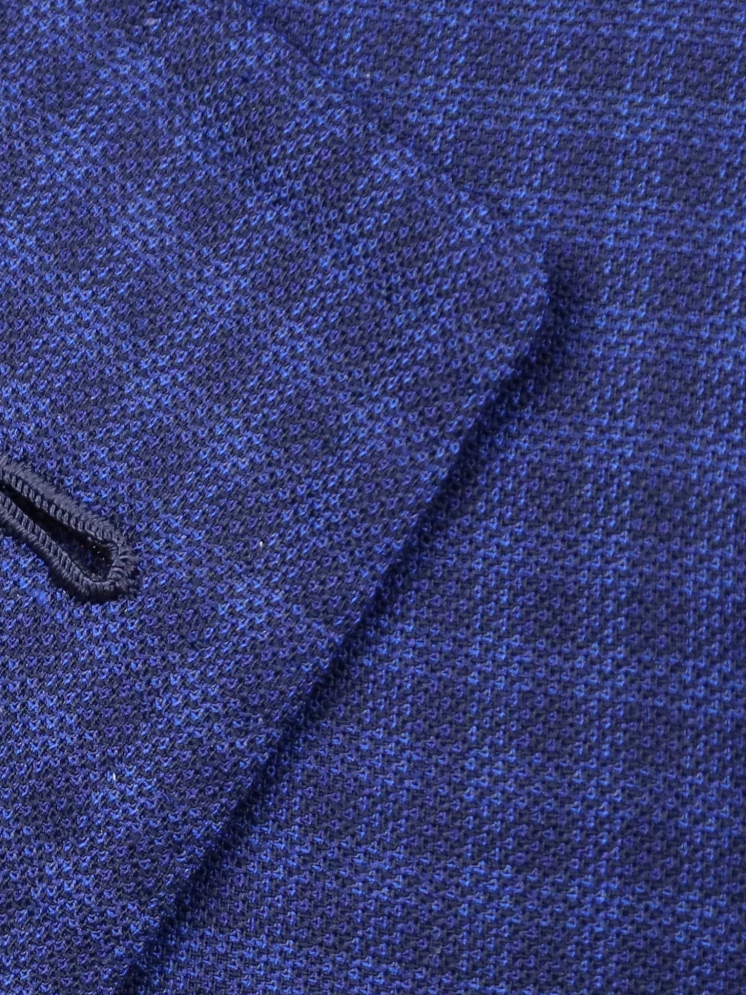 Orazio Luciano Blue Gingham Check Wool & Silk Blazer