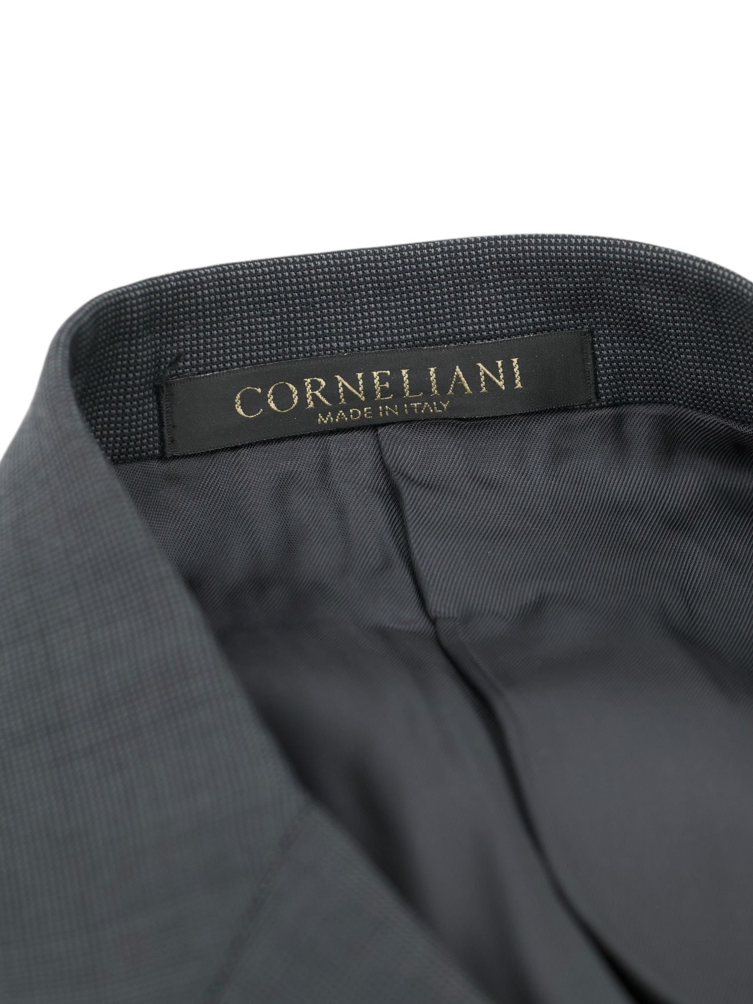 Corneliani Anthracite Super 110's Pinpoint Leader Suit