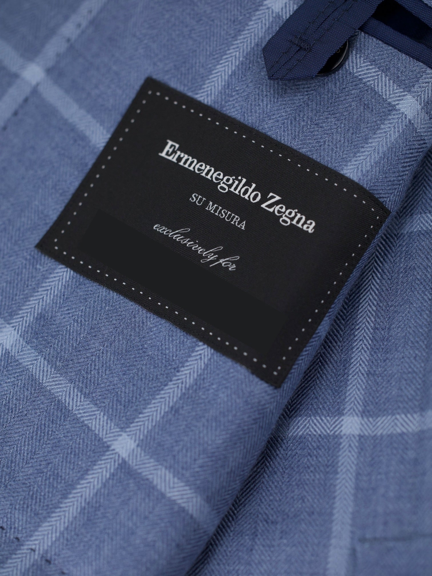 Ermenegildo Zegna Steel Blue Cashmere & Silk Windowpane Street Jacket