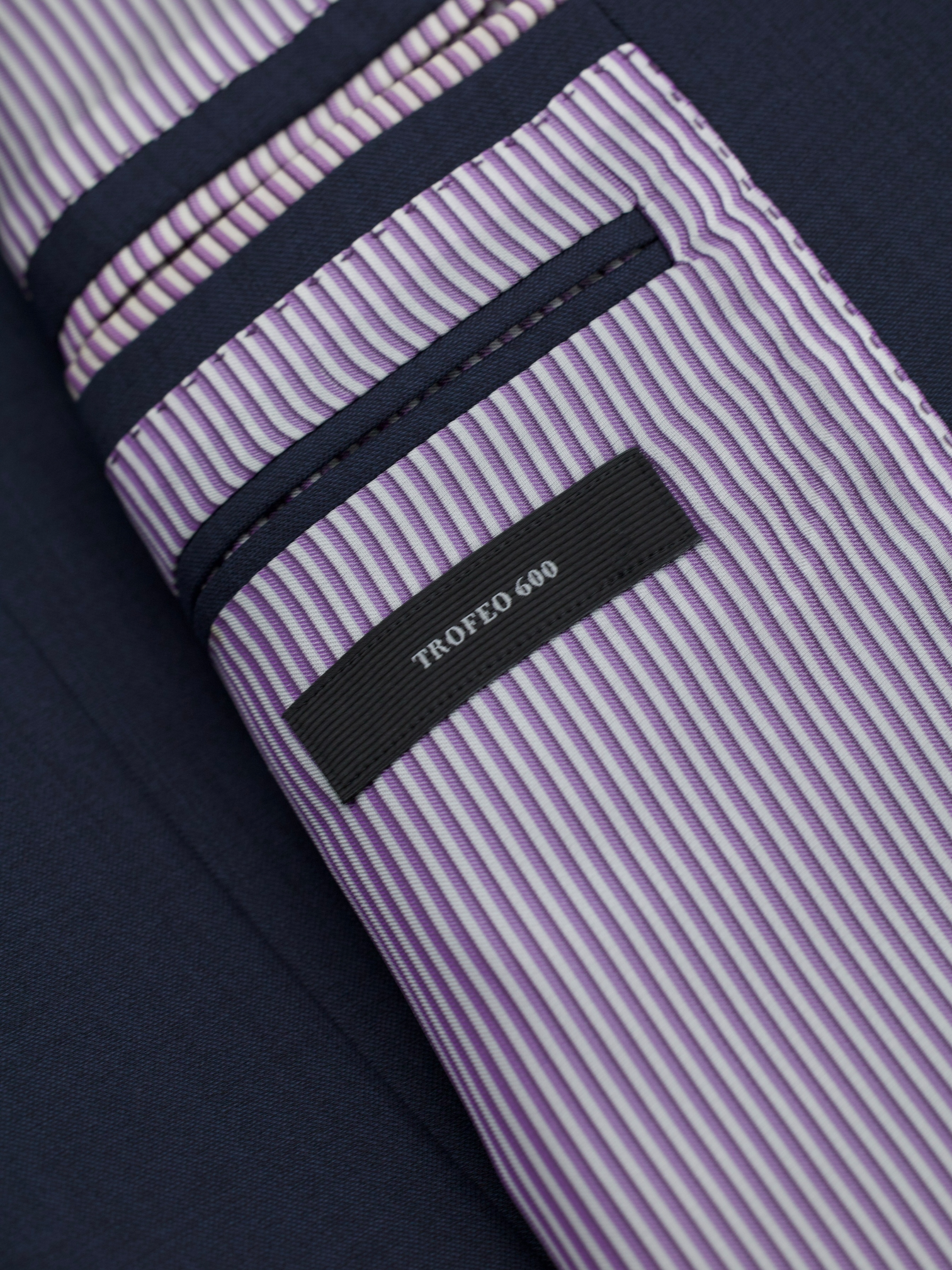 Zegna Navy Wool & Silk Trofeo 600 "Torin" Sharkskin Suit