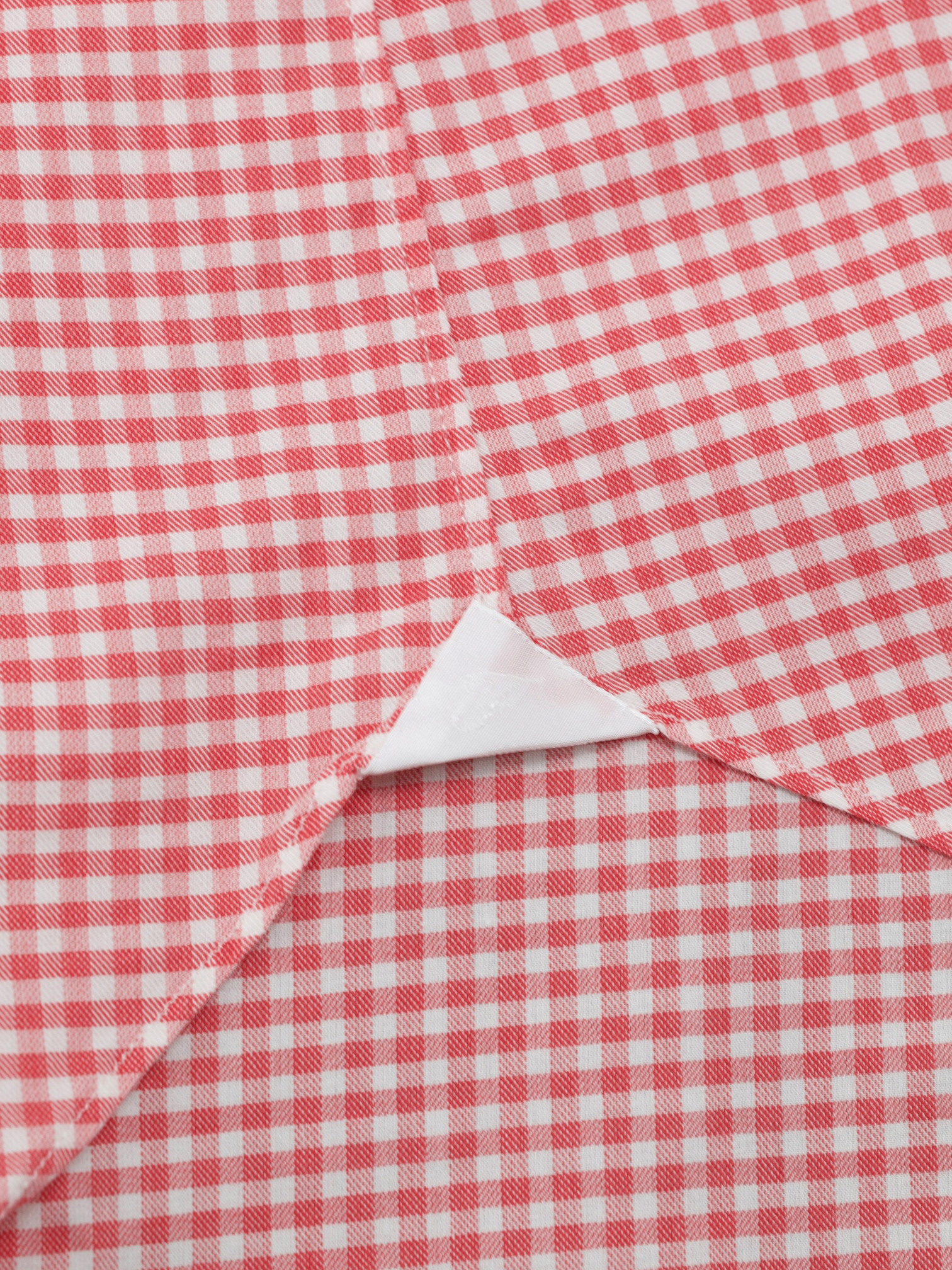 Finamore Soft Red & White Cotton Gingham Check Shirt