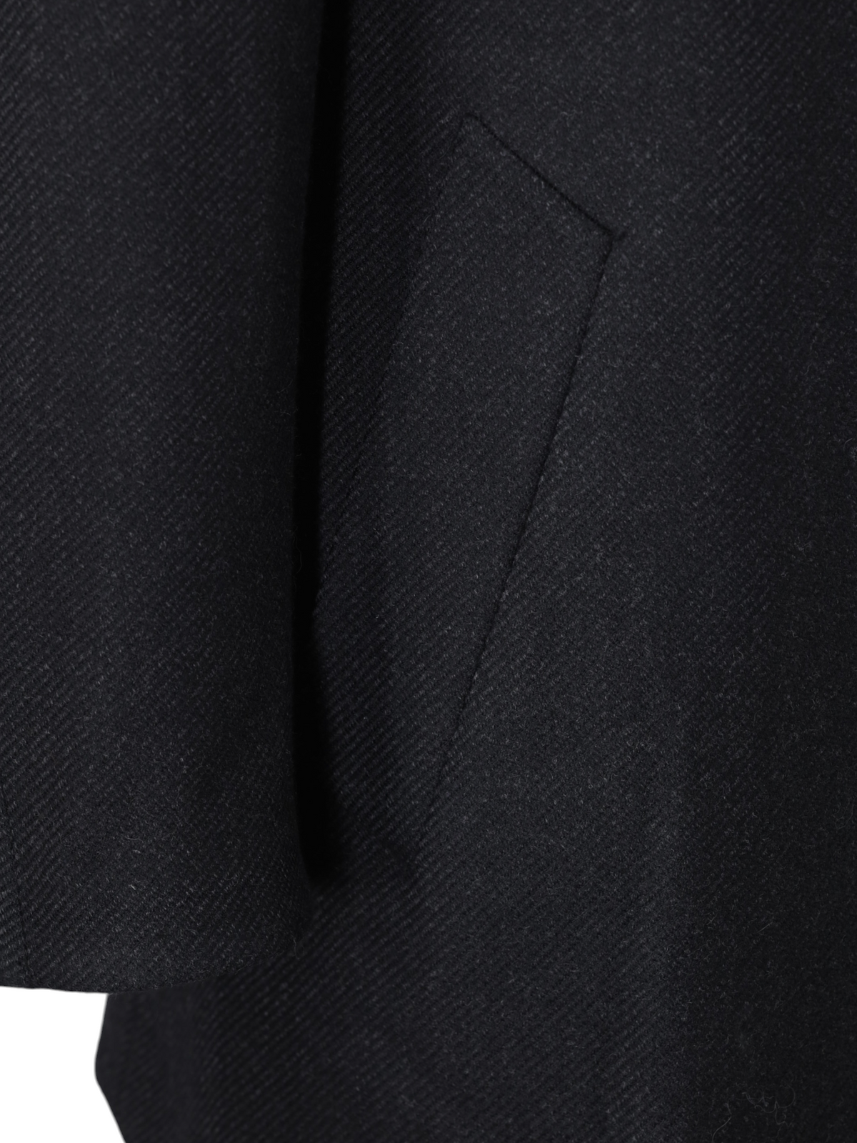 Canali Anthracite Waterrepellent-Wool Twill Carcoat