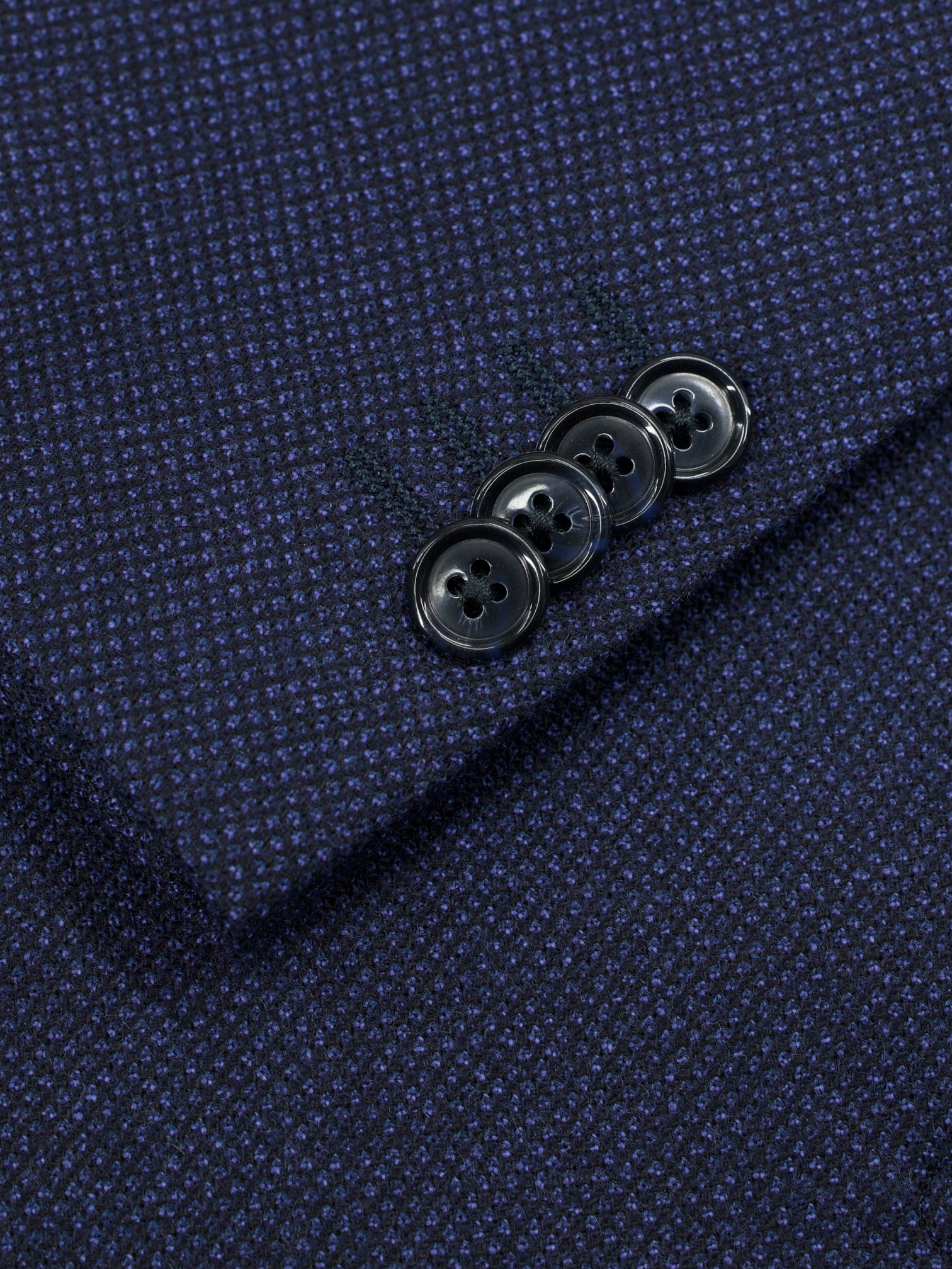 Corneliani Dark Blue Virgin-Wool Micro-Pattern Academy Jacket