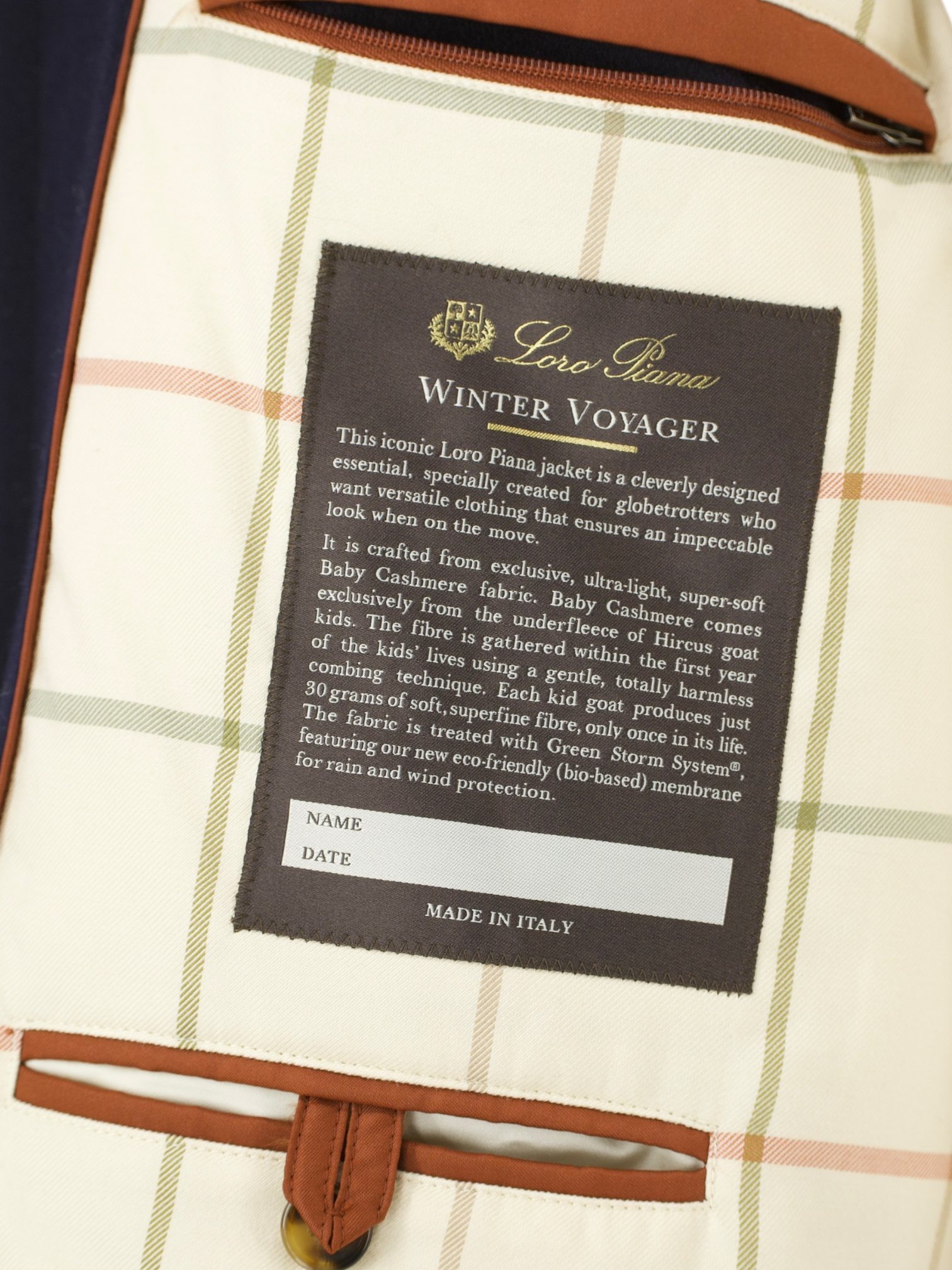 Loro Piana Navy Baby Cashmere Winter Voyager Caban Jacket