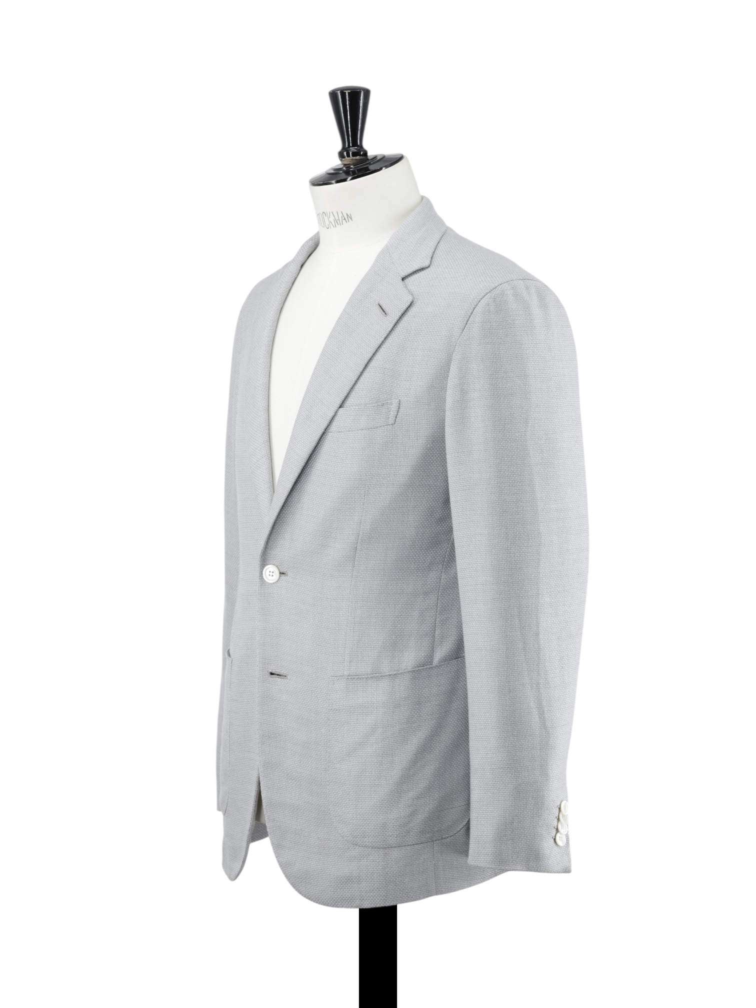 Brioni Light Grey Silk & Wool Hopsack Plume Jacket