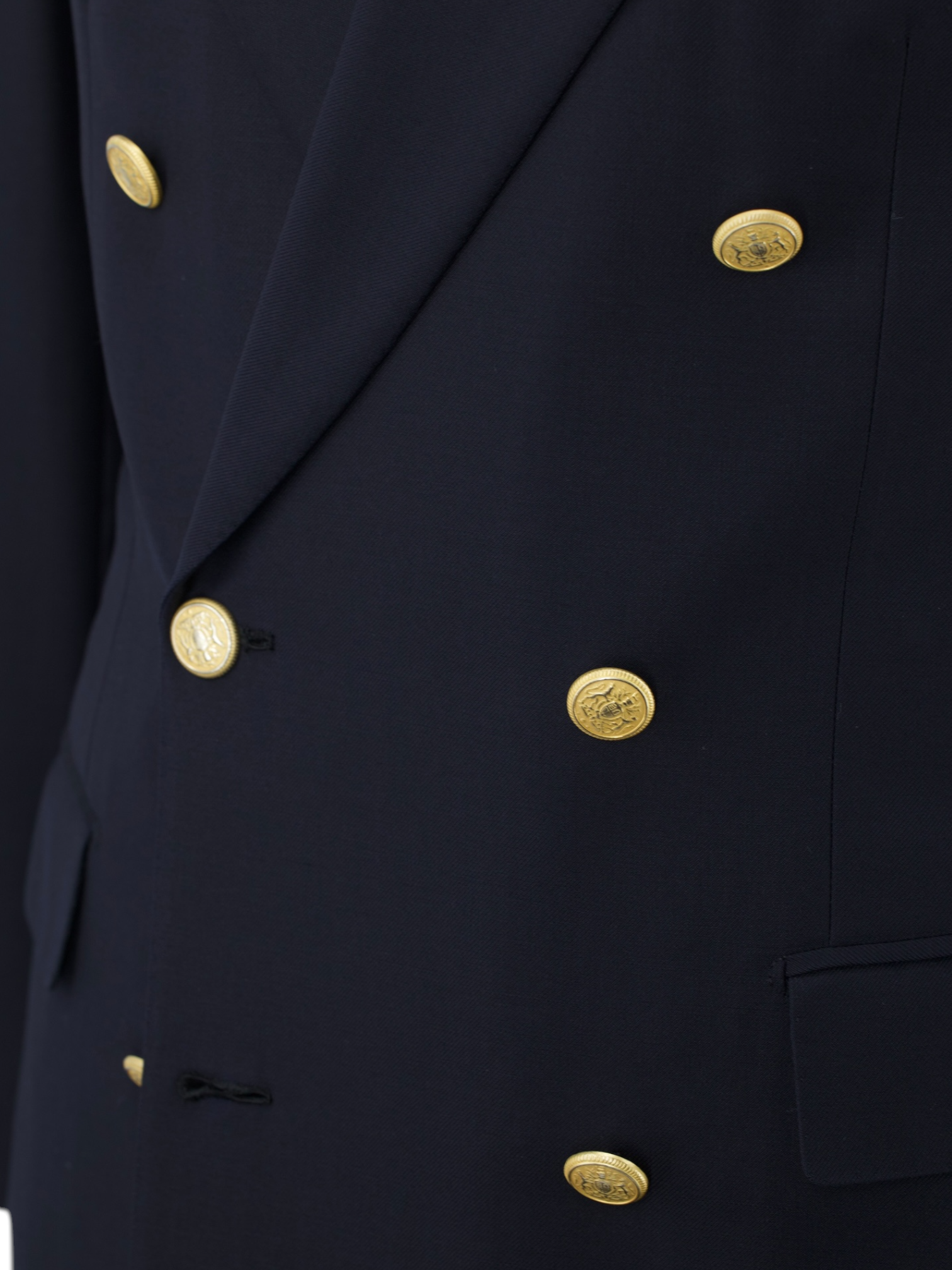 Brioni Navy Double Breasted Gold-Button "Monaco" Blazer Jacket