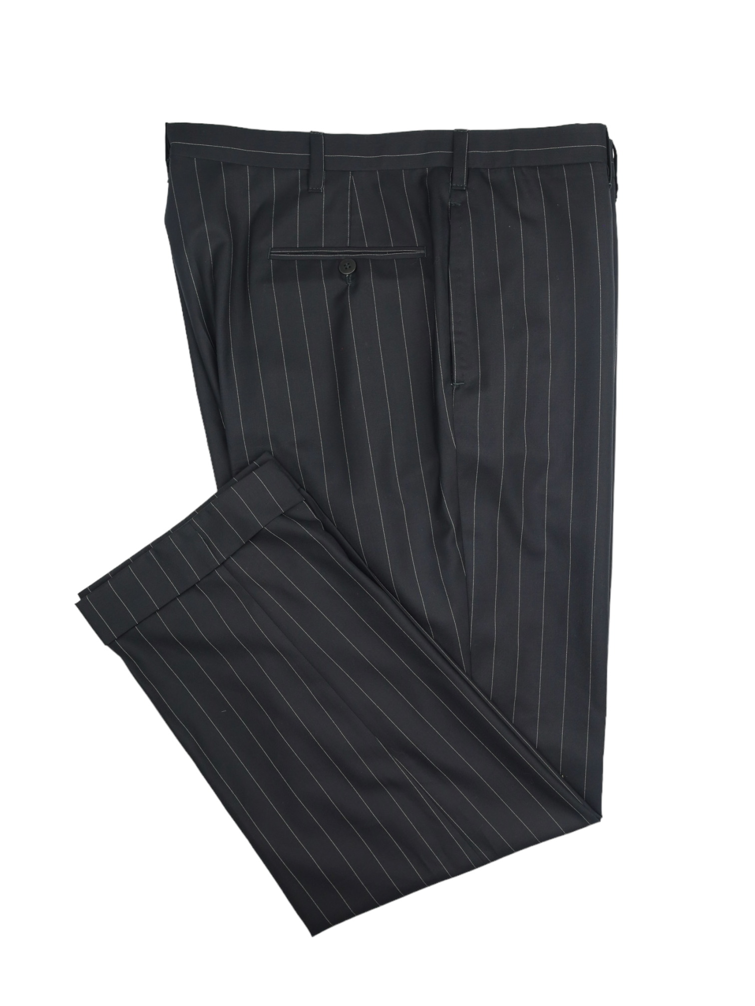 Cesare Attolini Black Super 160's Pinstripe Suit