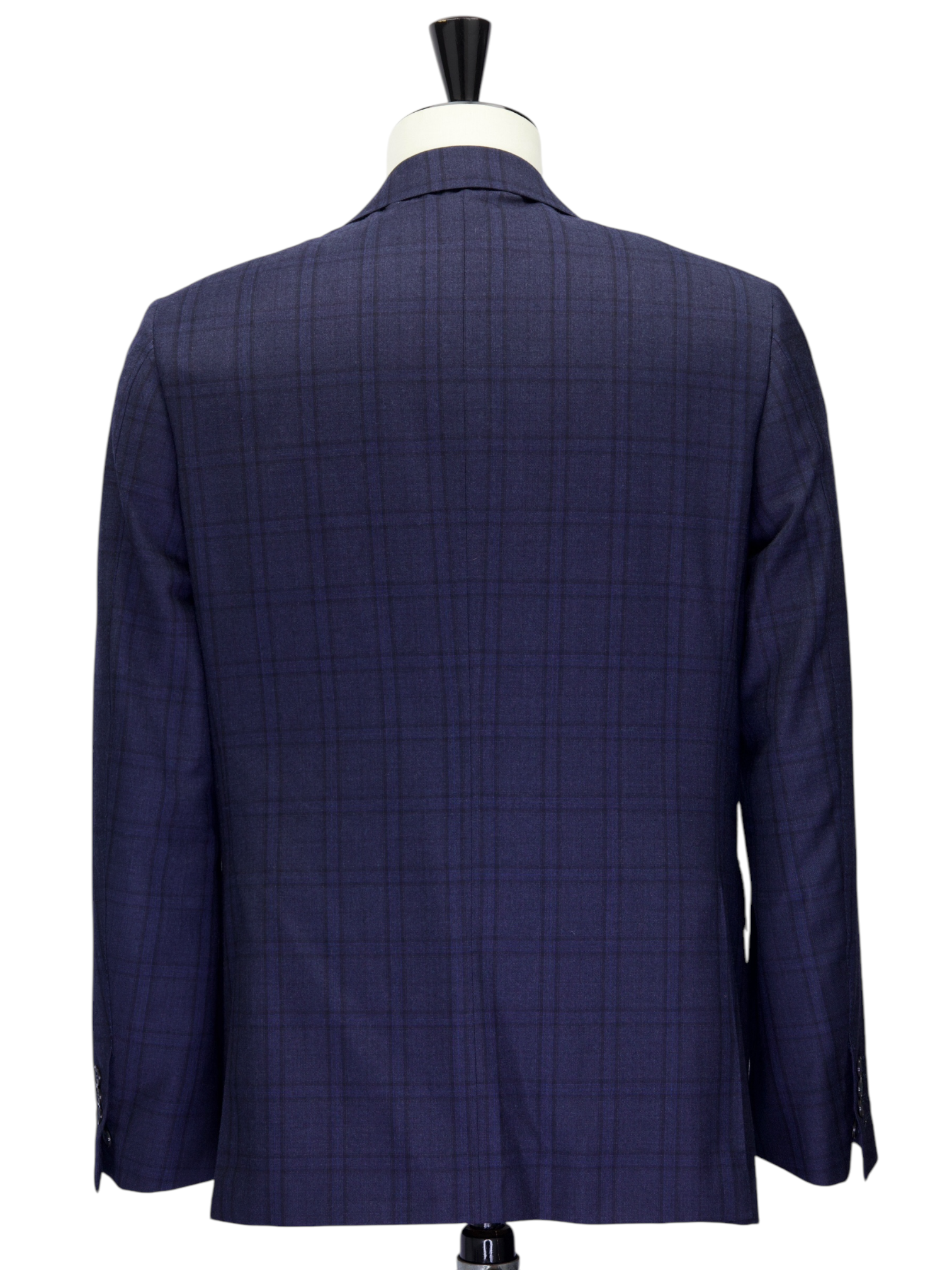 Canali Blue "Exclusive" Wool Windowpane Suit + Extra Trousers