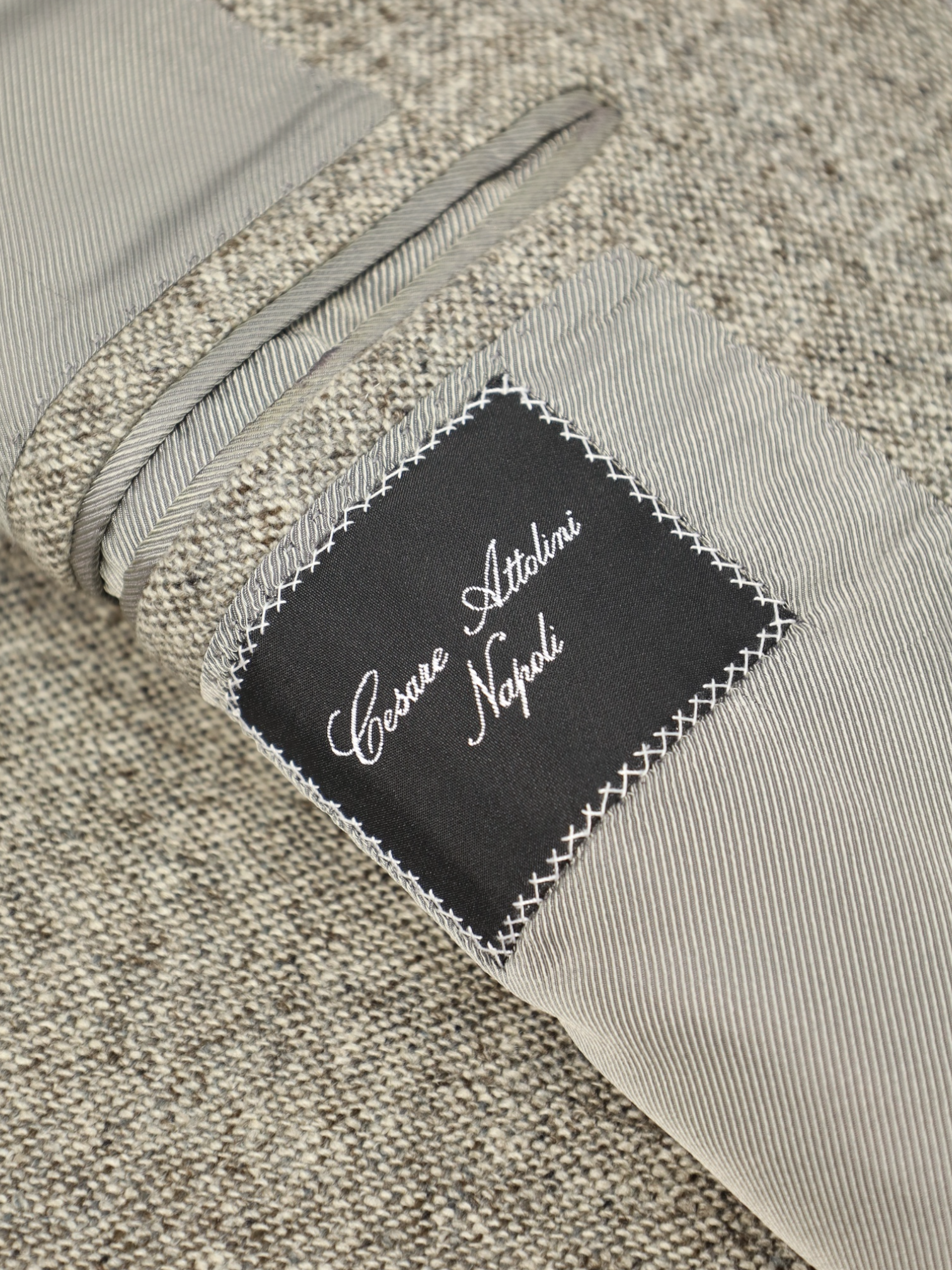 Cesare Attolini Taupe Cashmere Microstructure Jacket