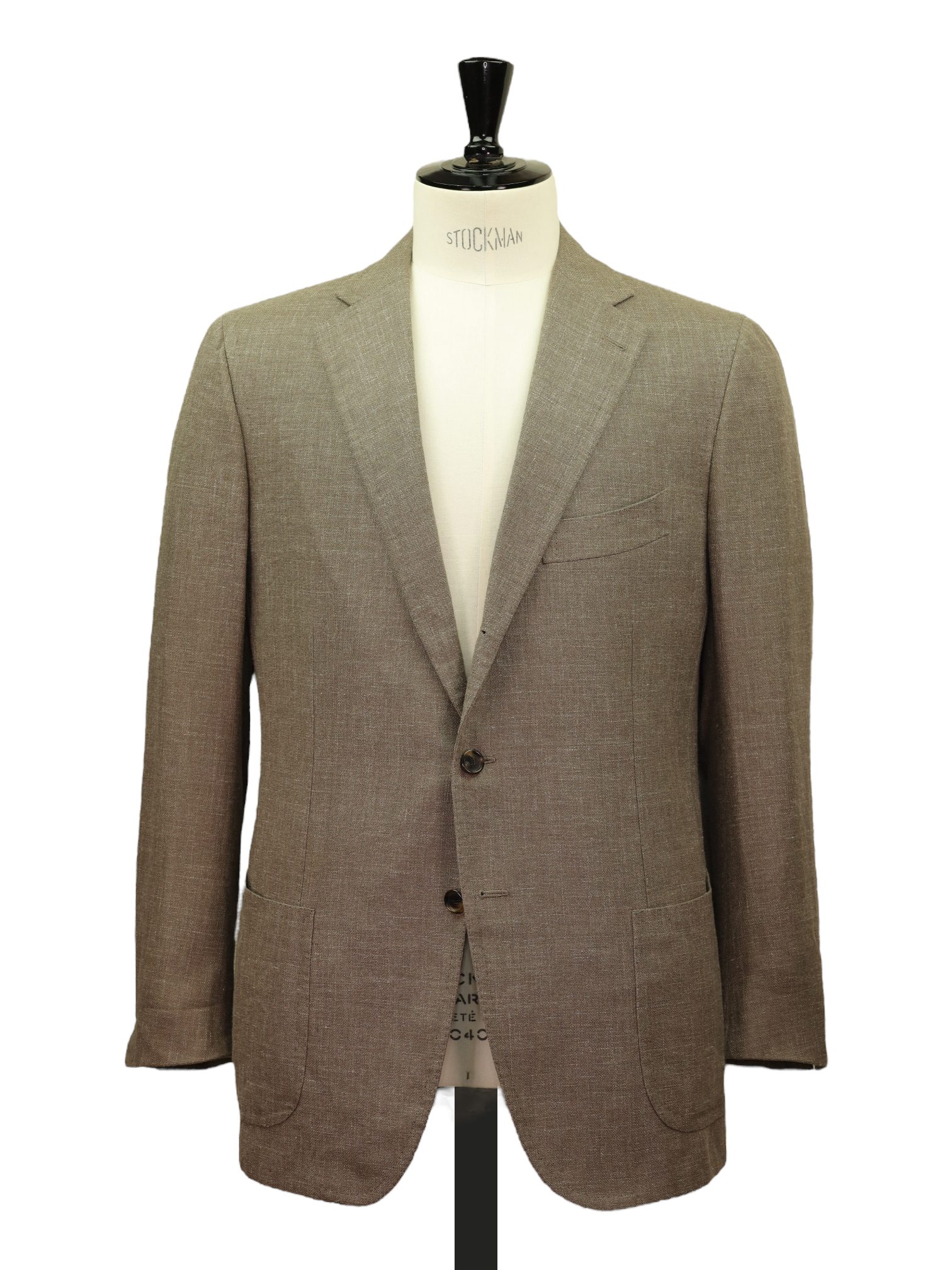 Cesare Attolini Light Brown Wool, Silk & Linen Hopsack Jacket