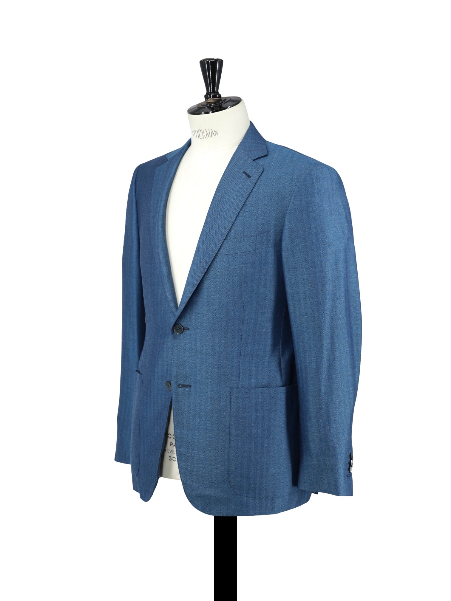 Ermenegildo Zegna Petrol Cashmere & Silk Herringbone Mila Jacket