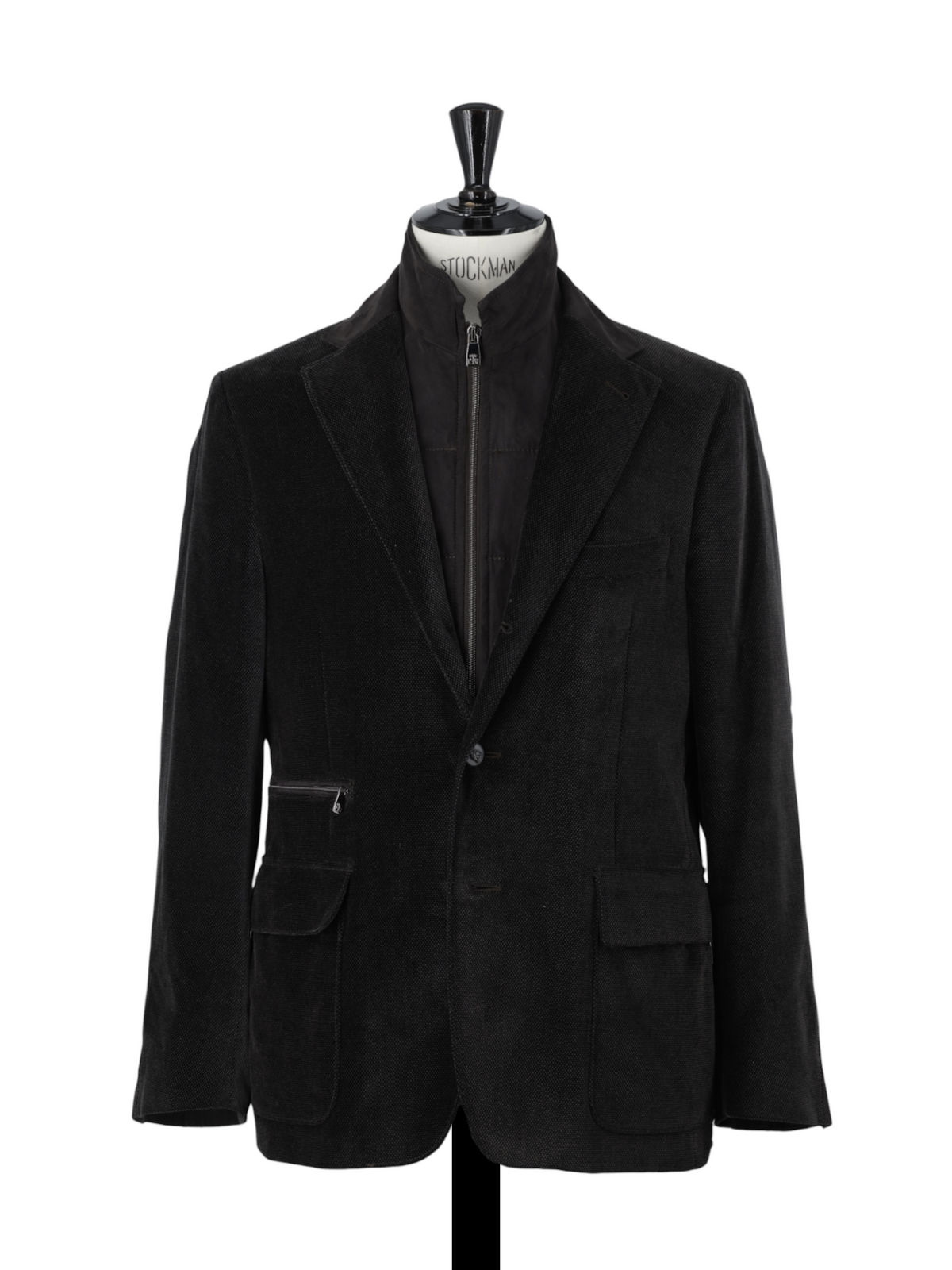 Corneliani Dark Taupe Cotton-Stretch Moleskin Pinpoint Vespa Jacket