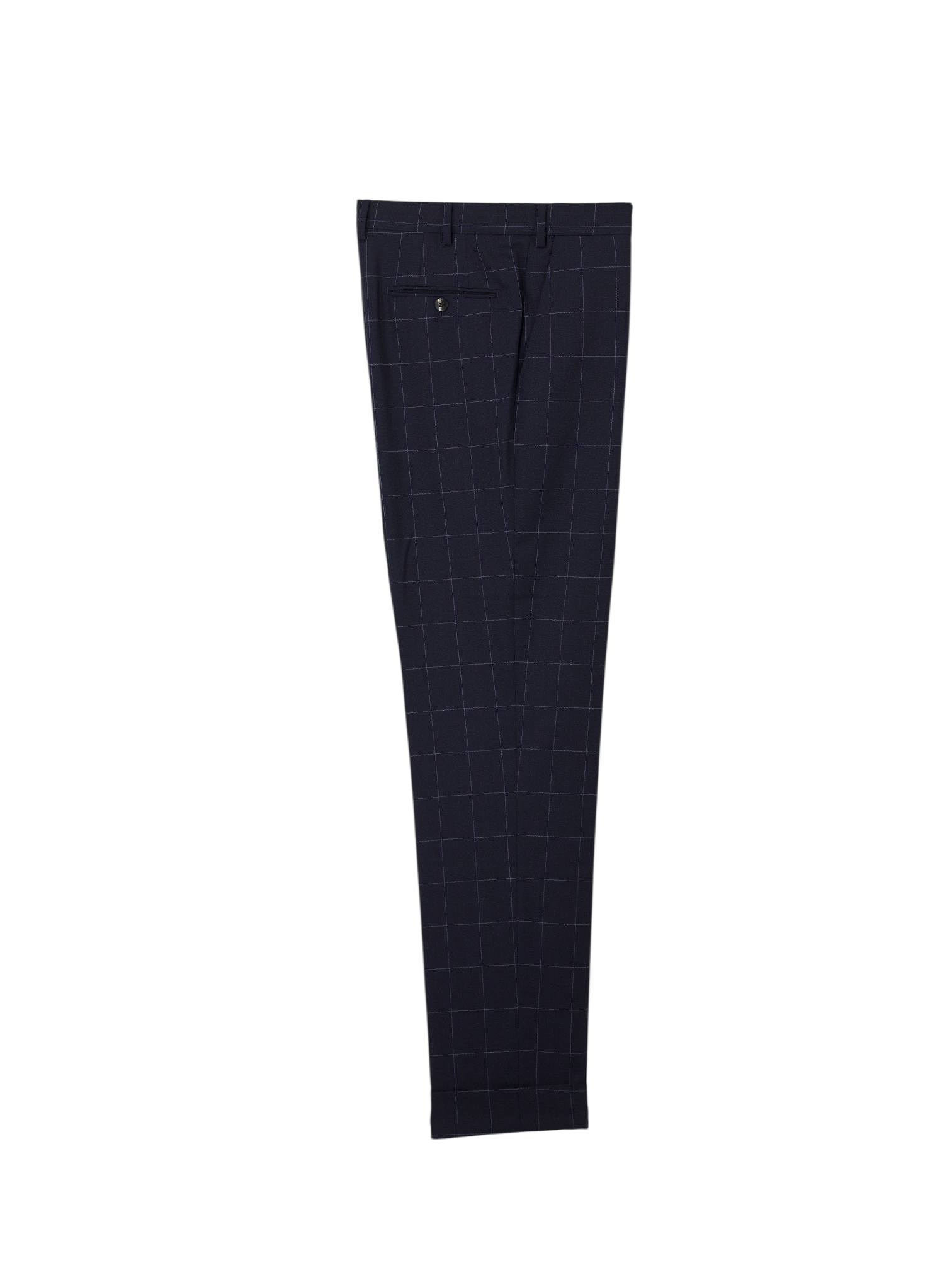 Caruso Navy & Light Blue Wool Windowpane Suit