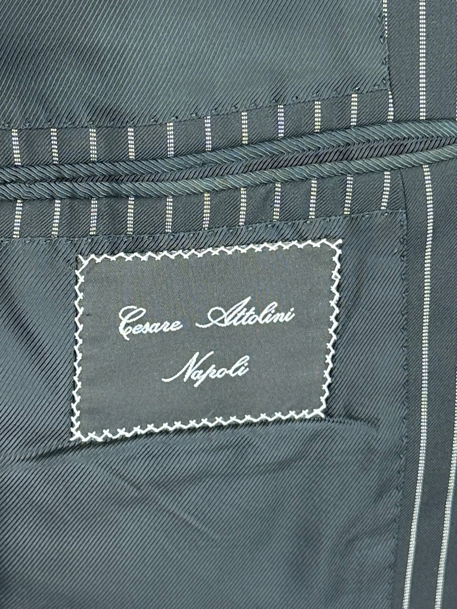 Cesare Attolini Black Pinstripe Super 150's Suit