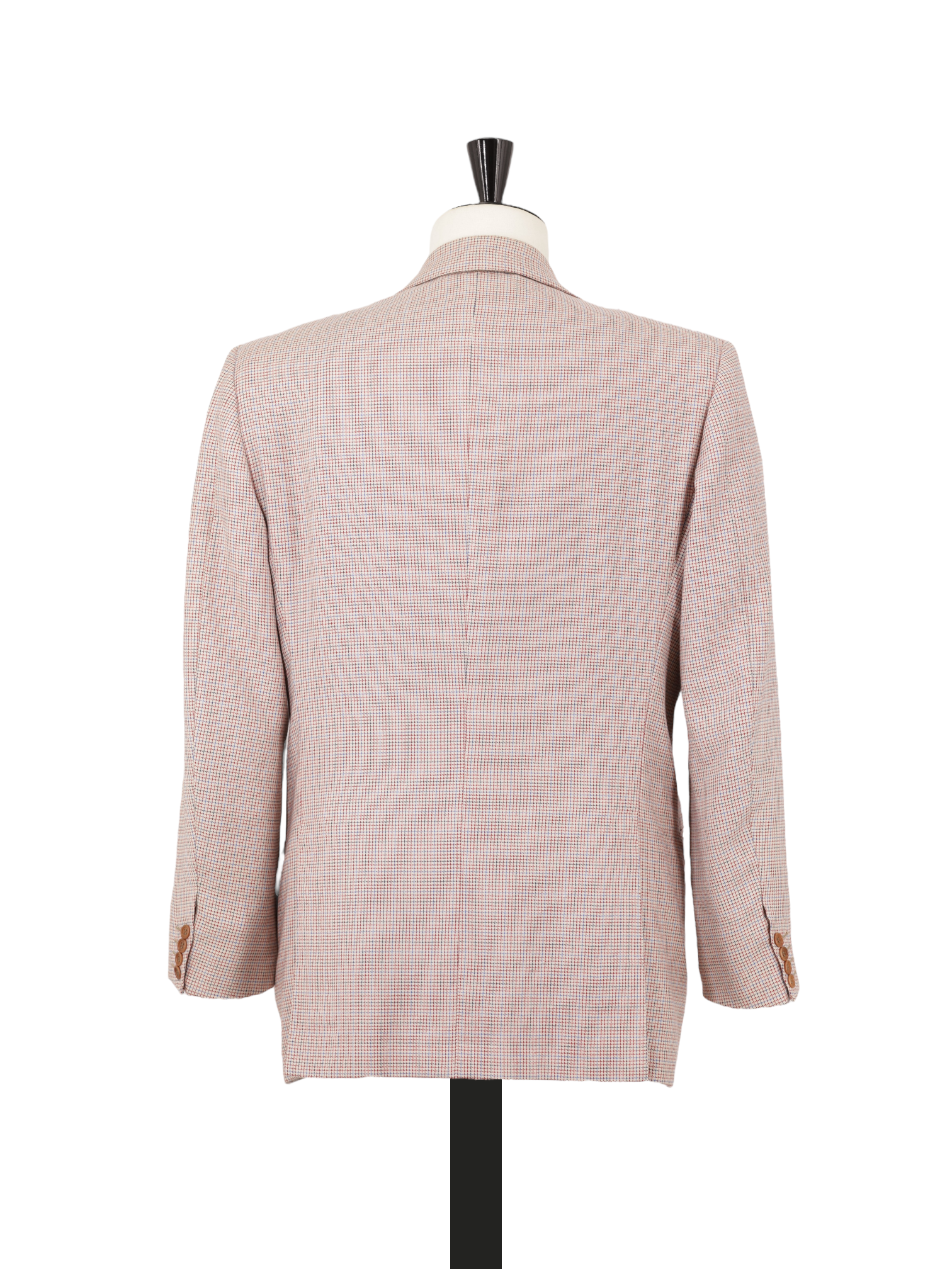 Kiton Vintage Red & Blue Pure Cashmere Micro-Check Jacket