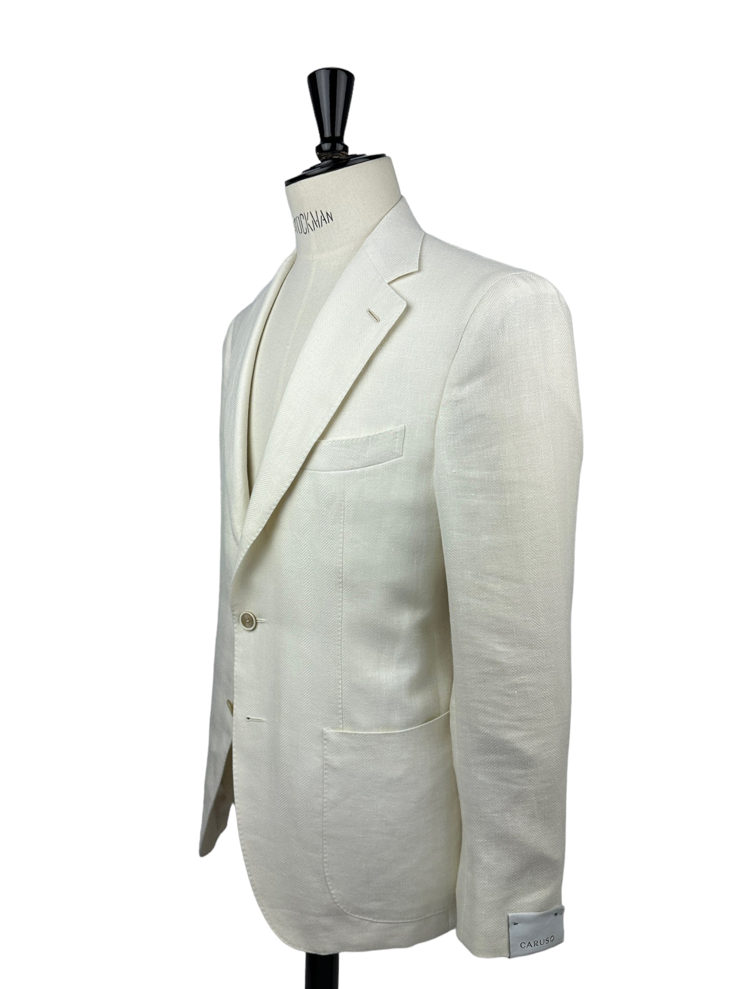 Caruso Off-White Aida Herringbone Jacket
