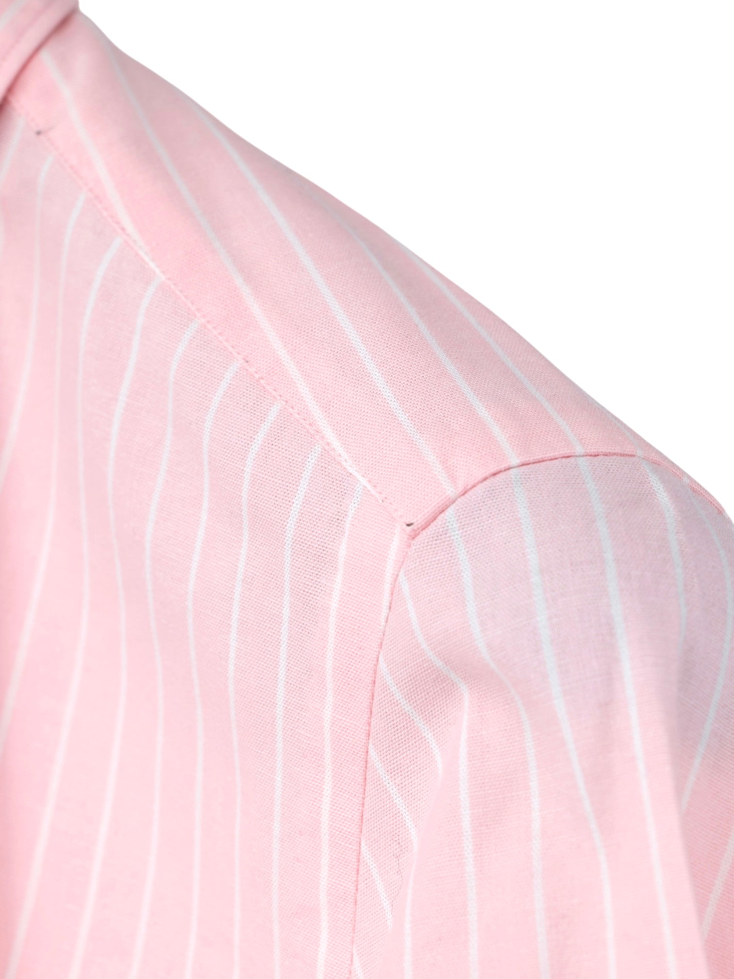 Finamore Pink Heavyweight Chambray Cotton Button-Down Shirt