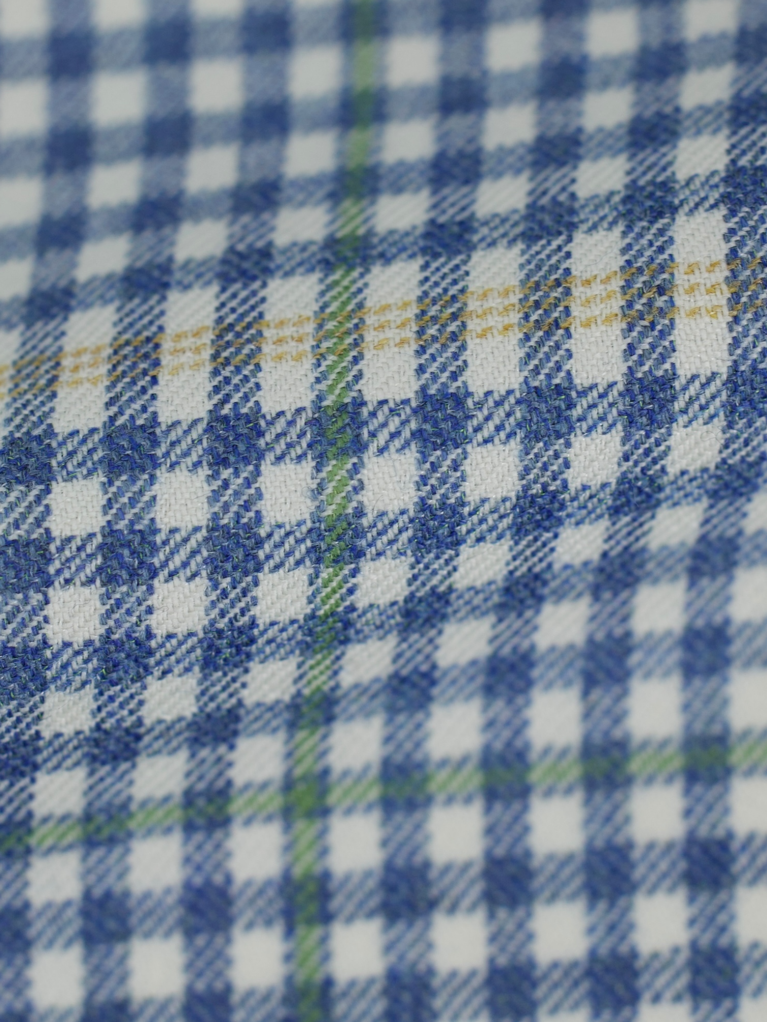 Brioni Light Blue & Yellow Cashmere & Silk Overcheck "Chigi" Jacket