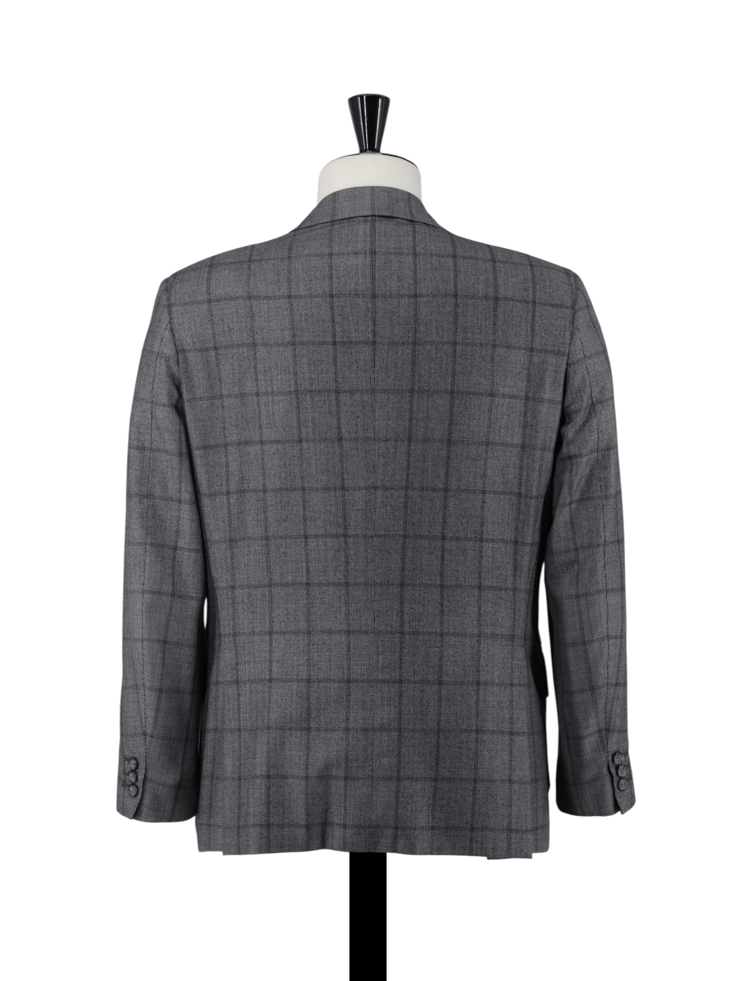 Brioni Grey Wool, Cashmere & Silk Windowpane Parlamento Jacket