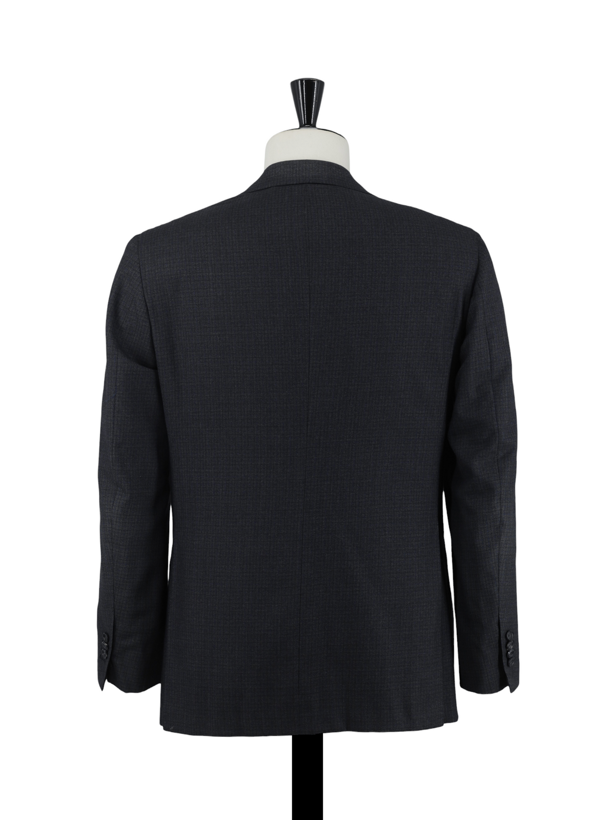 Kiton Donkergrijs & Blauw 14-Micron Wol Micro-Check Jasje