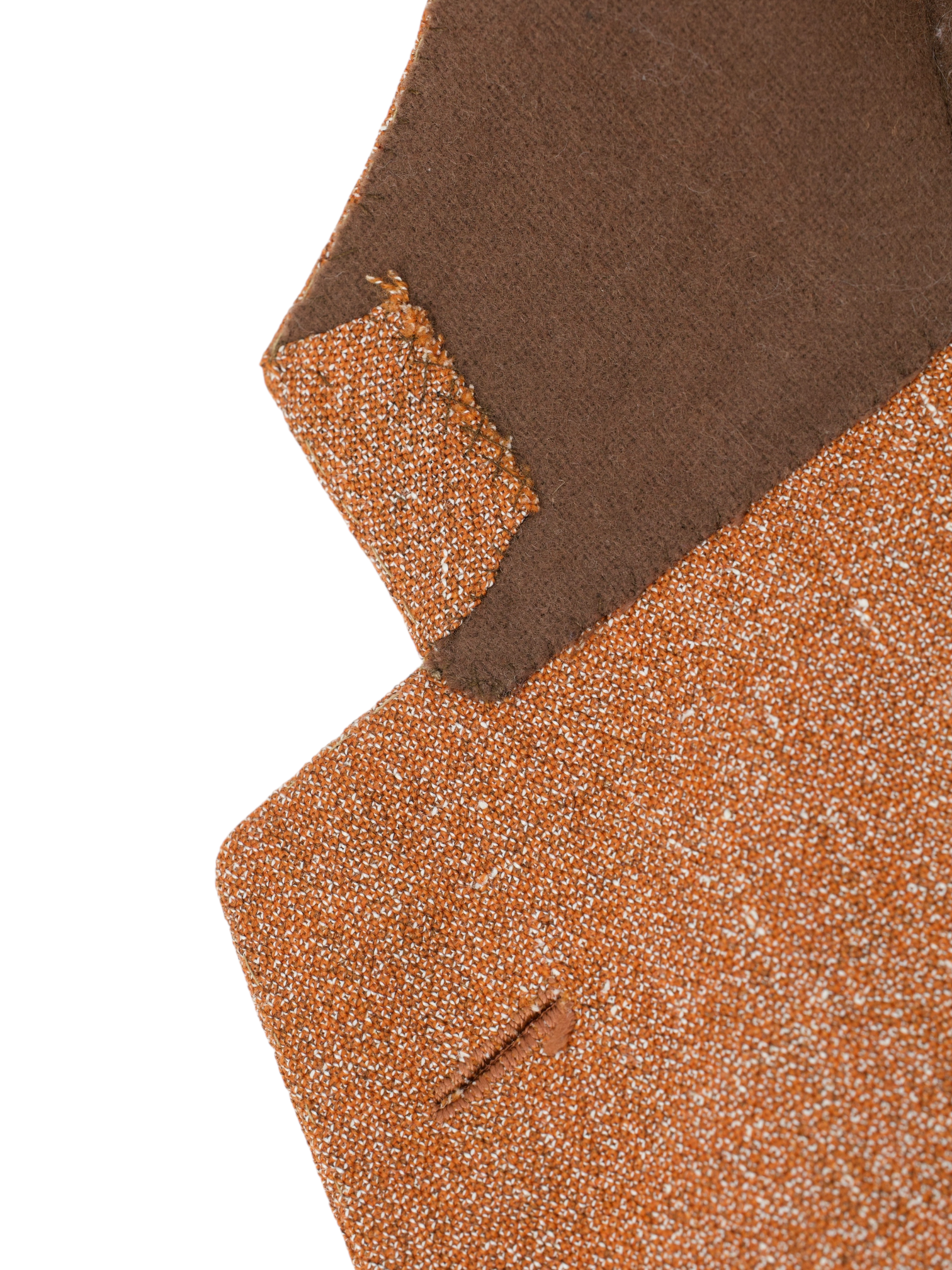 Kiton Terracotta Wool & Linen Mélange Summer Jacket